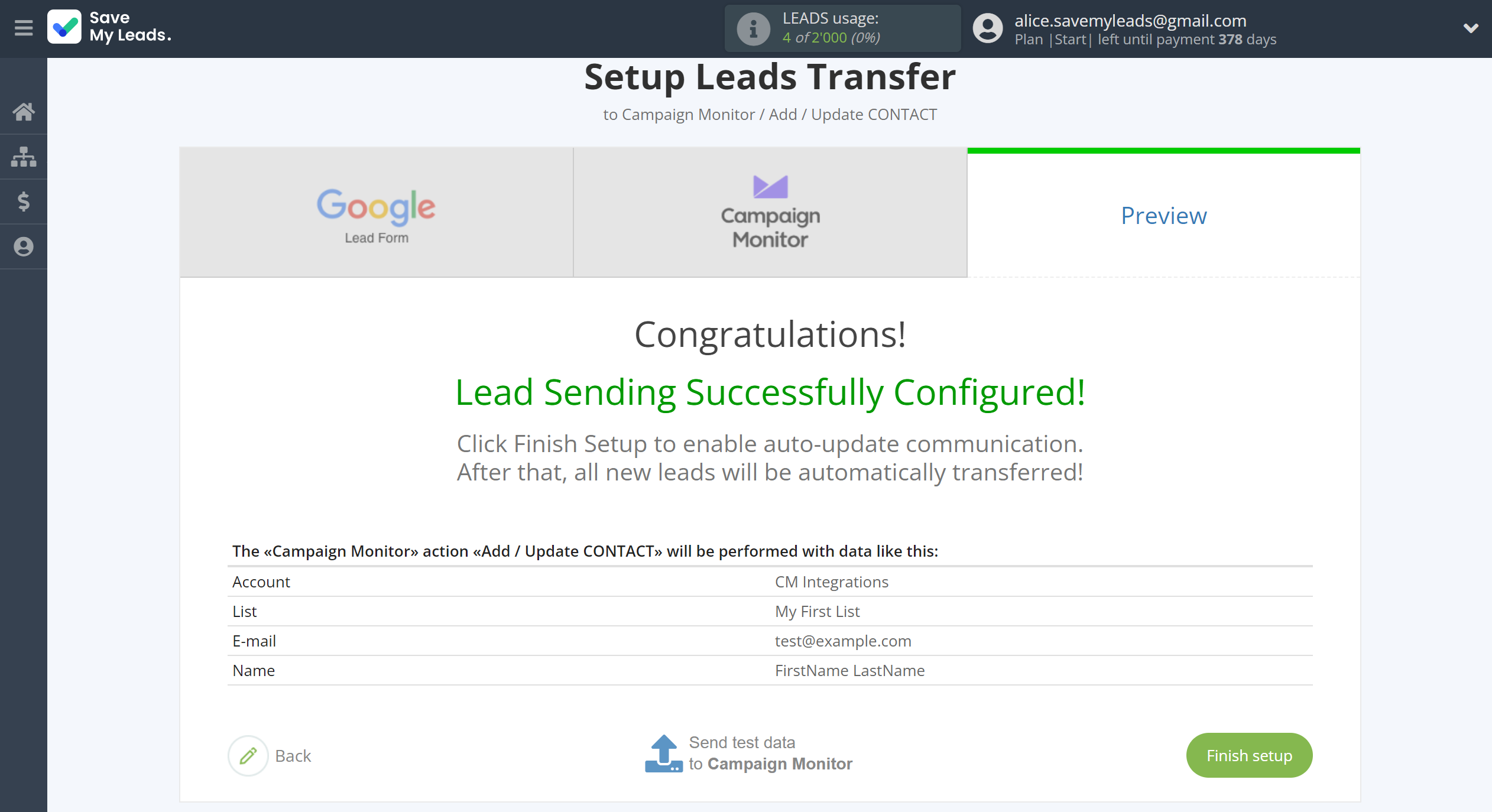 How to Connect Google Lead Form with Campaign Monitor | Test data How to Connect Google Lead Form with Campaign Monitor | Test data