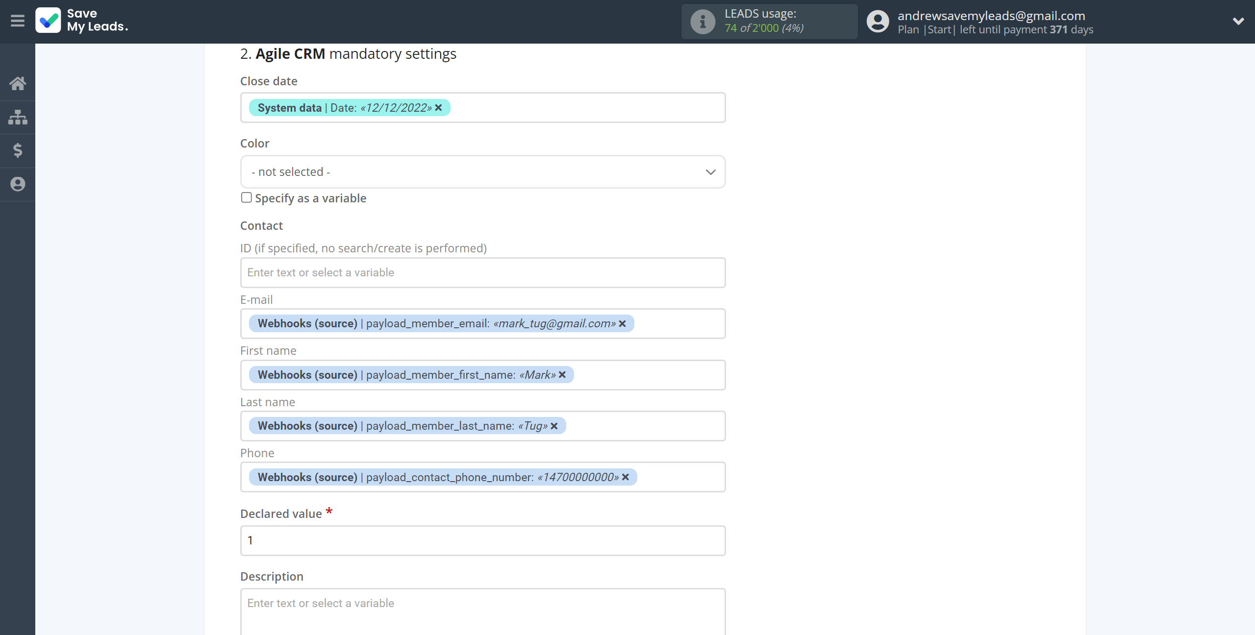 How to Connect Webhooks with AgileCRM Create Deal | Assigning fields How to Connect Webhooks with AgileCRM Create Deal | Assigning fields