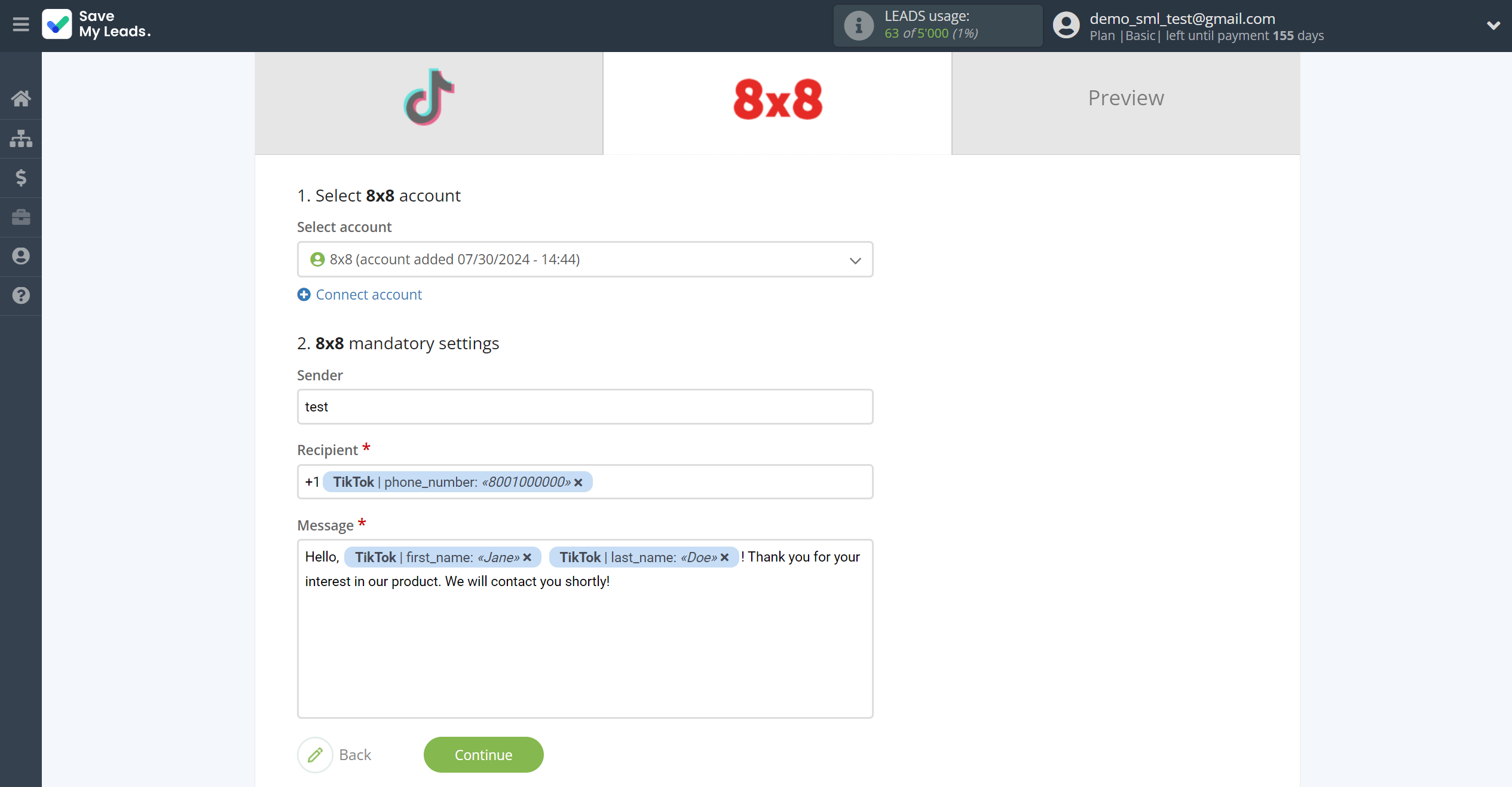 How to Connect TikTok with 8x8 | Assigning fields How to Connect TikTok with 8x8 | Assigning fields