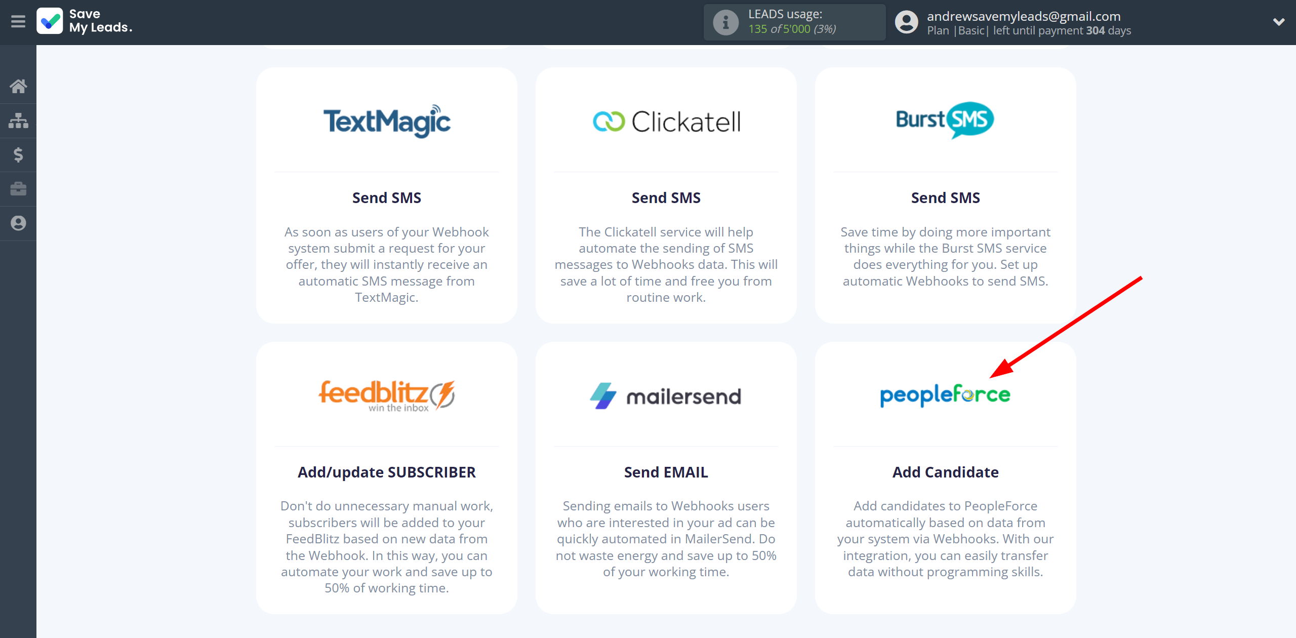 How to Connect Webhooks with PeopleForce Add Candidate | Data Destination system selection How to Connect Webhooks with PeopleForce Add Candidate | Data Destination system selection