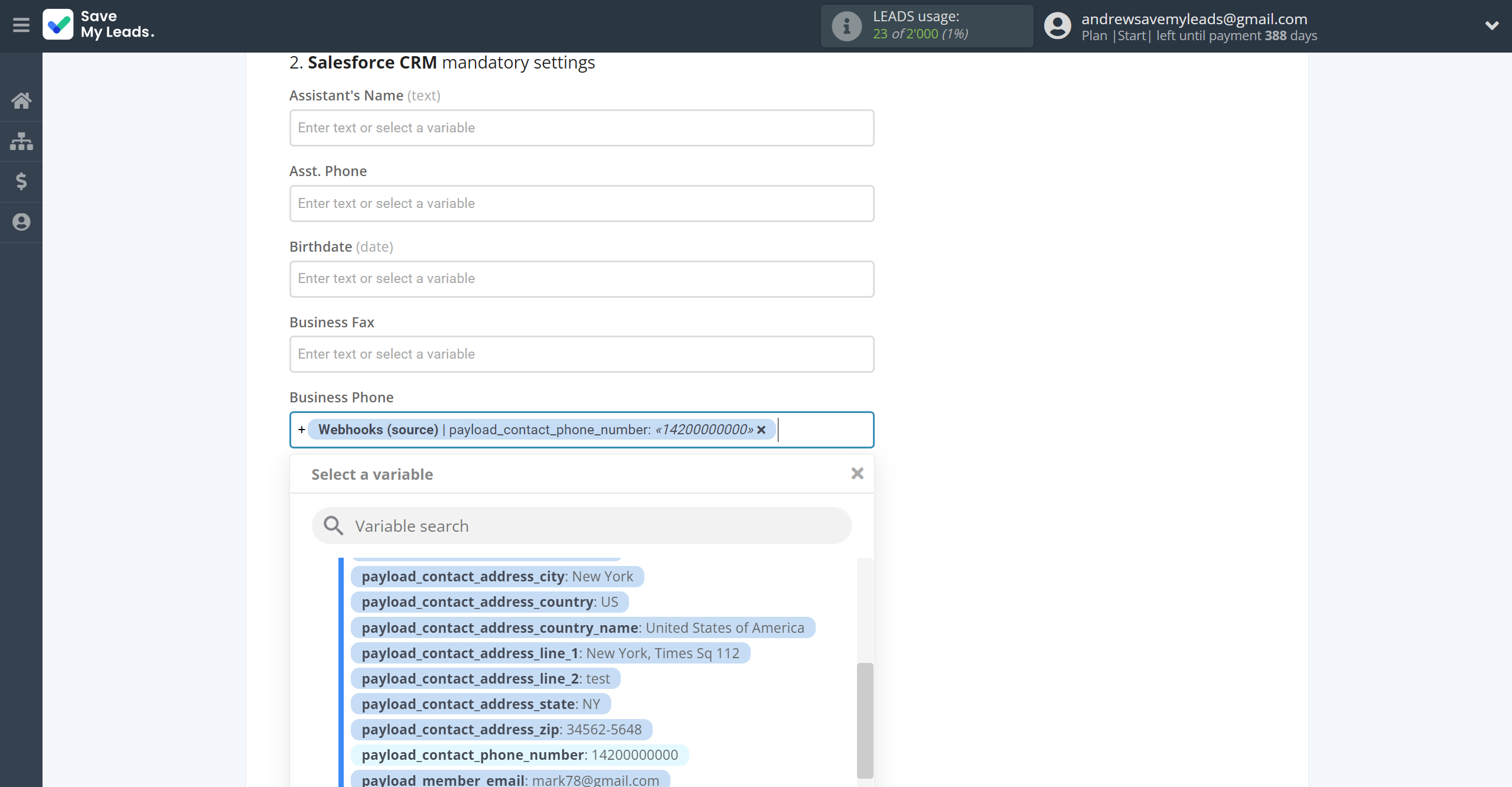 How to Connect Webhooks with Salesforce CRM Create Contacts | Assigning fields How to Connect Webhooks with Salesforce CRM Create Contacts | Assigning fields