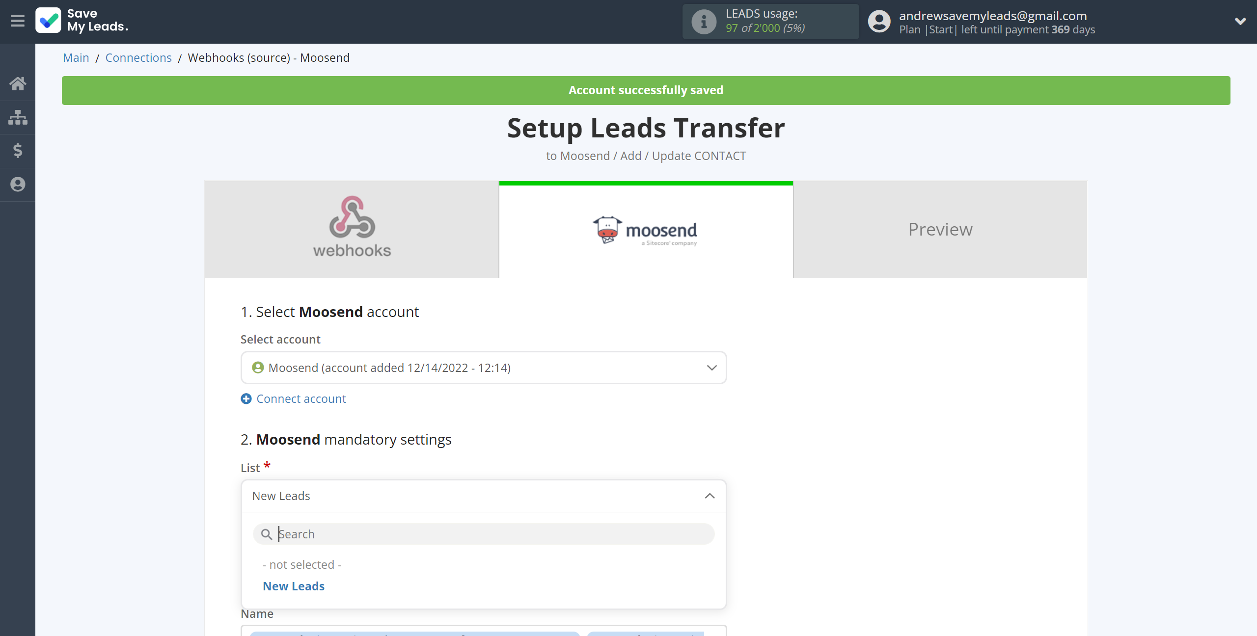 How to Connect Webhooks with Moosend | Assigning fields How to Connect Webhooks with Moosend | Assigning fields