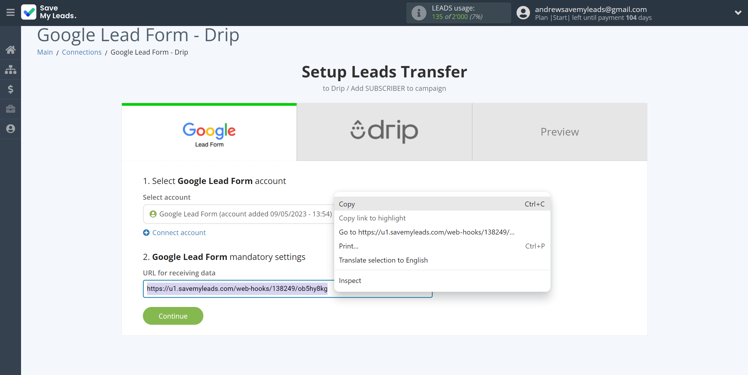 How to Connect Google Lead Form with Drip Add Subscribers to campaign | Data Source account connection How to Connect Google Lead Form with Drip Add Subscribers to campaign | Data Source account connection