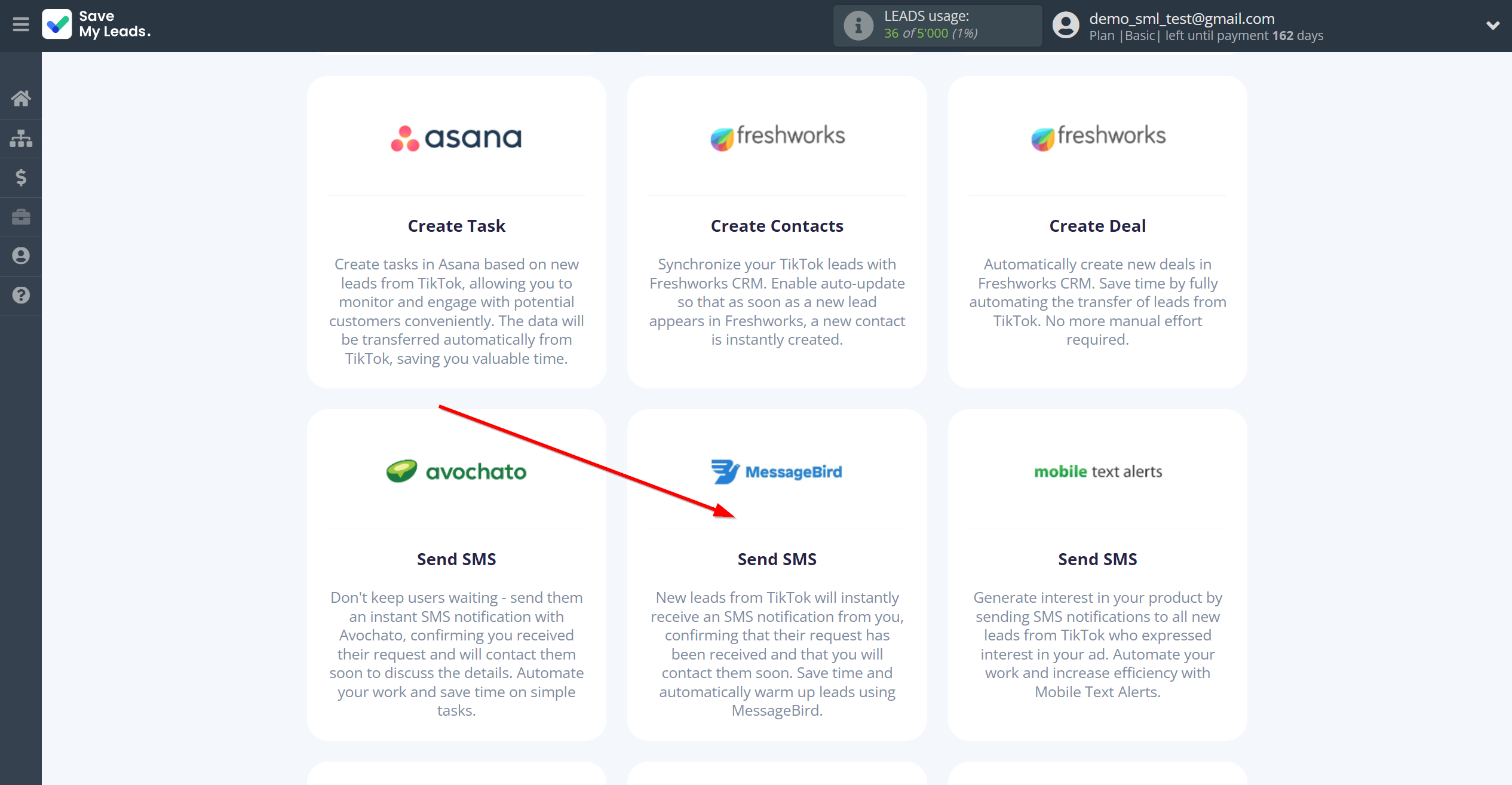 How to Connect TikTok with MessageBird | Data Destination system selection How to Connect TikTok with MessageBird | Data Destination system selection
