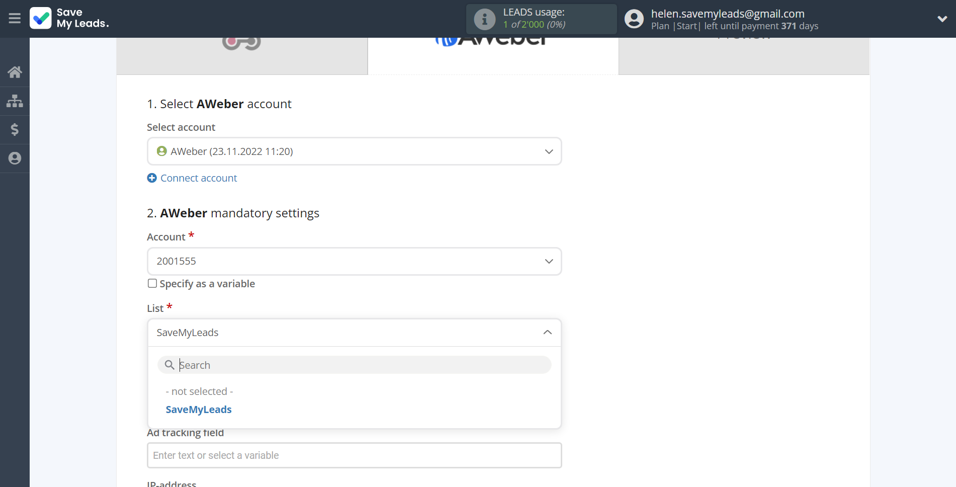 How to Connect Webhooks with AWeber | Assigning fields How to Connect Webhooks with AWeber | Assigning fields
