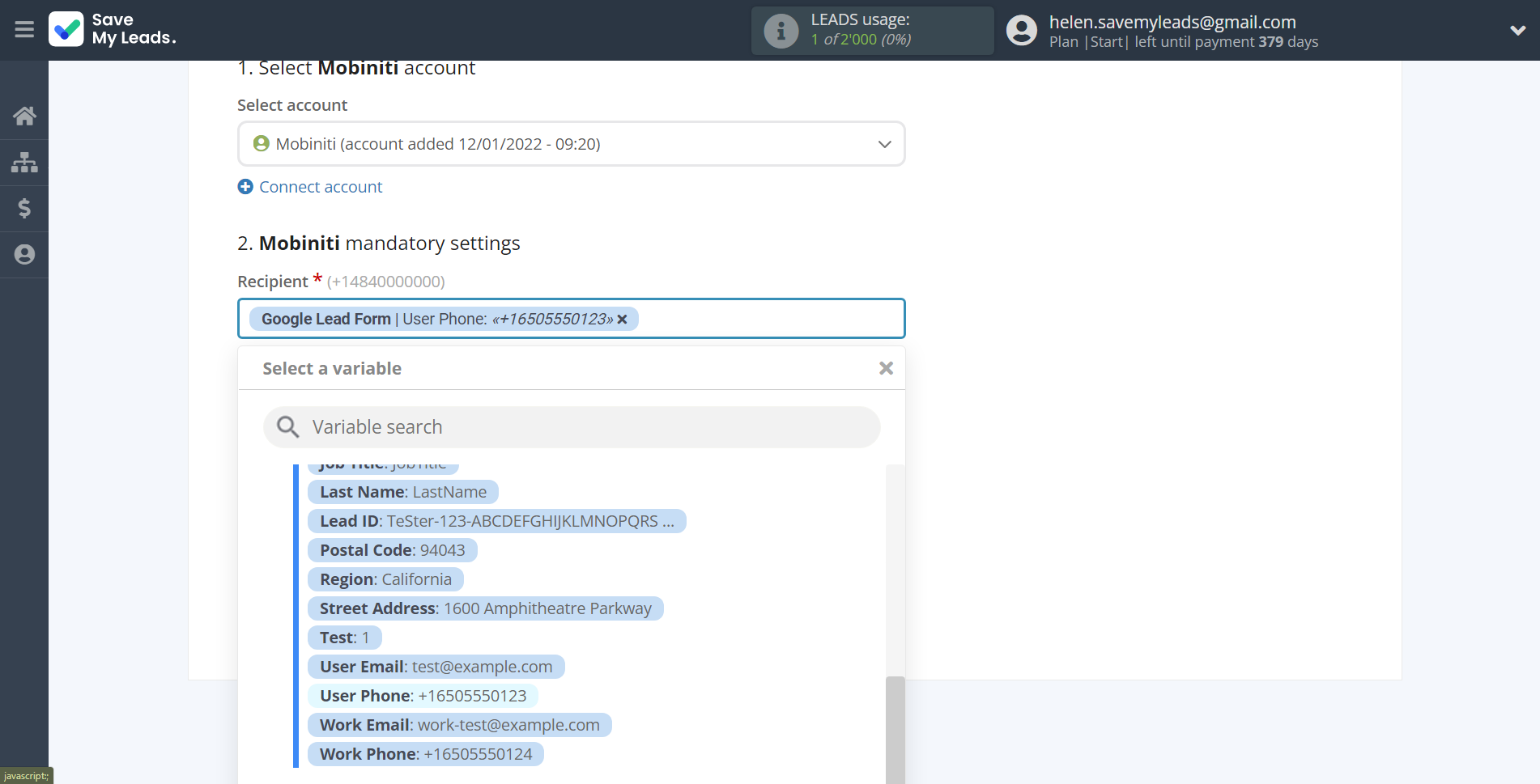 How to Connect Google Lead Form with Mobiniti | Assigning fields How to Connect Google Lead Form with Mobiniti | Assigning fields