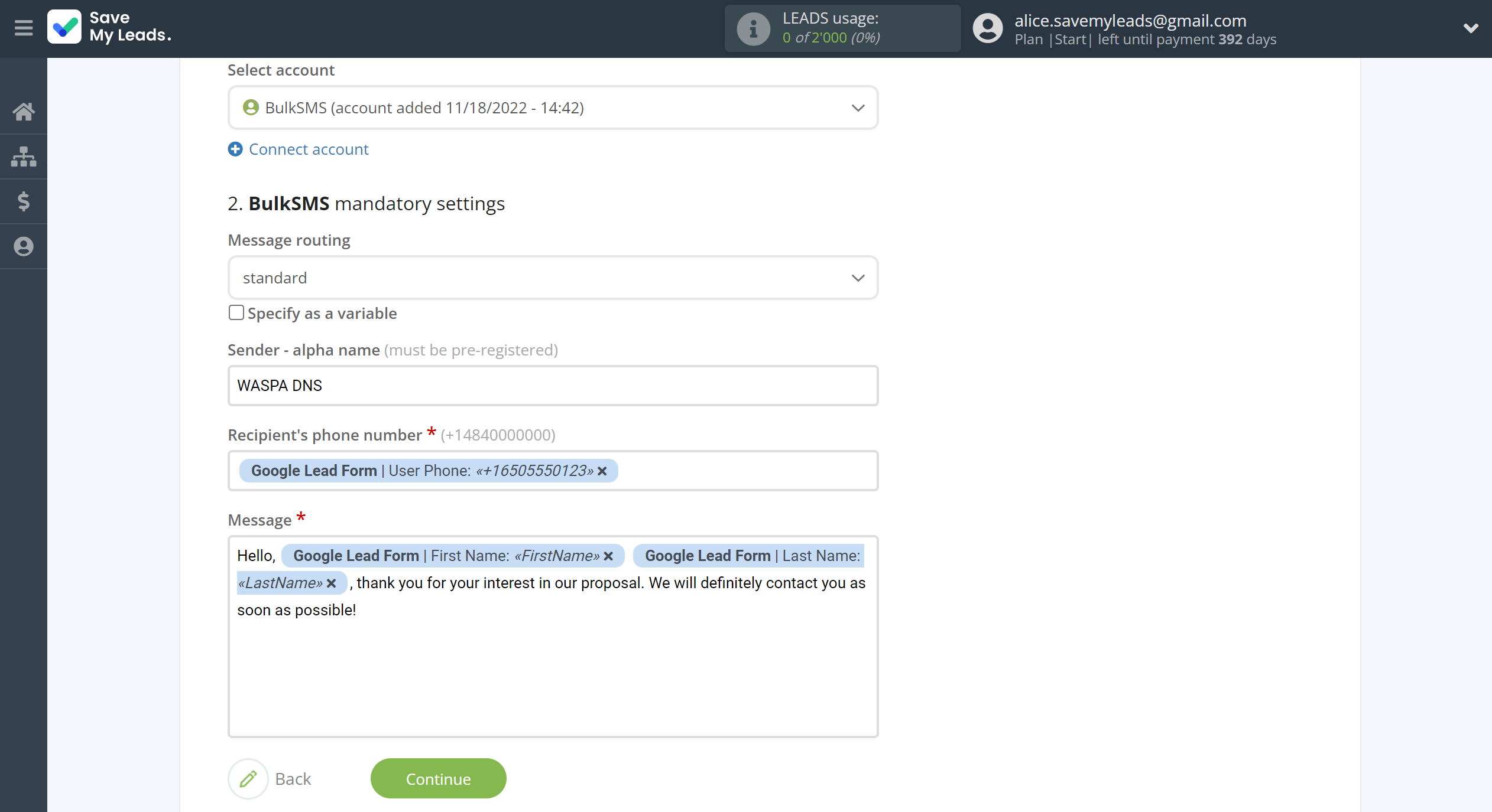 How to Connect Google Lead Form with BulkSMS | Assigning fields How to Connect Google Lead Form with BulkSMS | Assigning fields