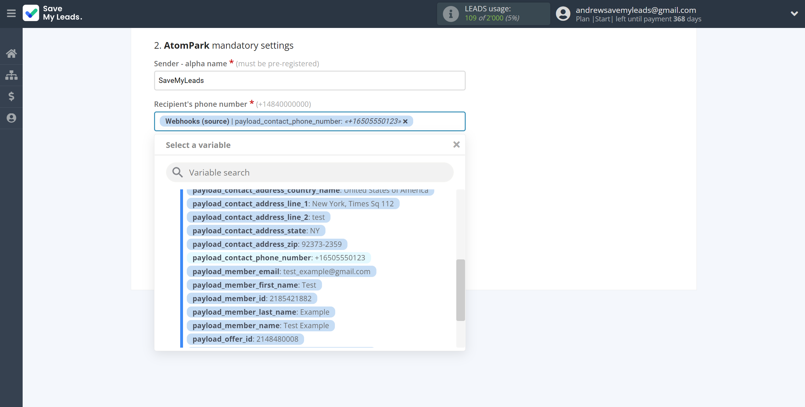 How to Connect Webhooks with AtomPark | Assigning fields How to Connect Webhooks with AtomPark | Assigning fields