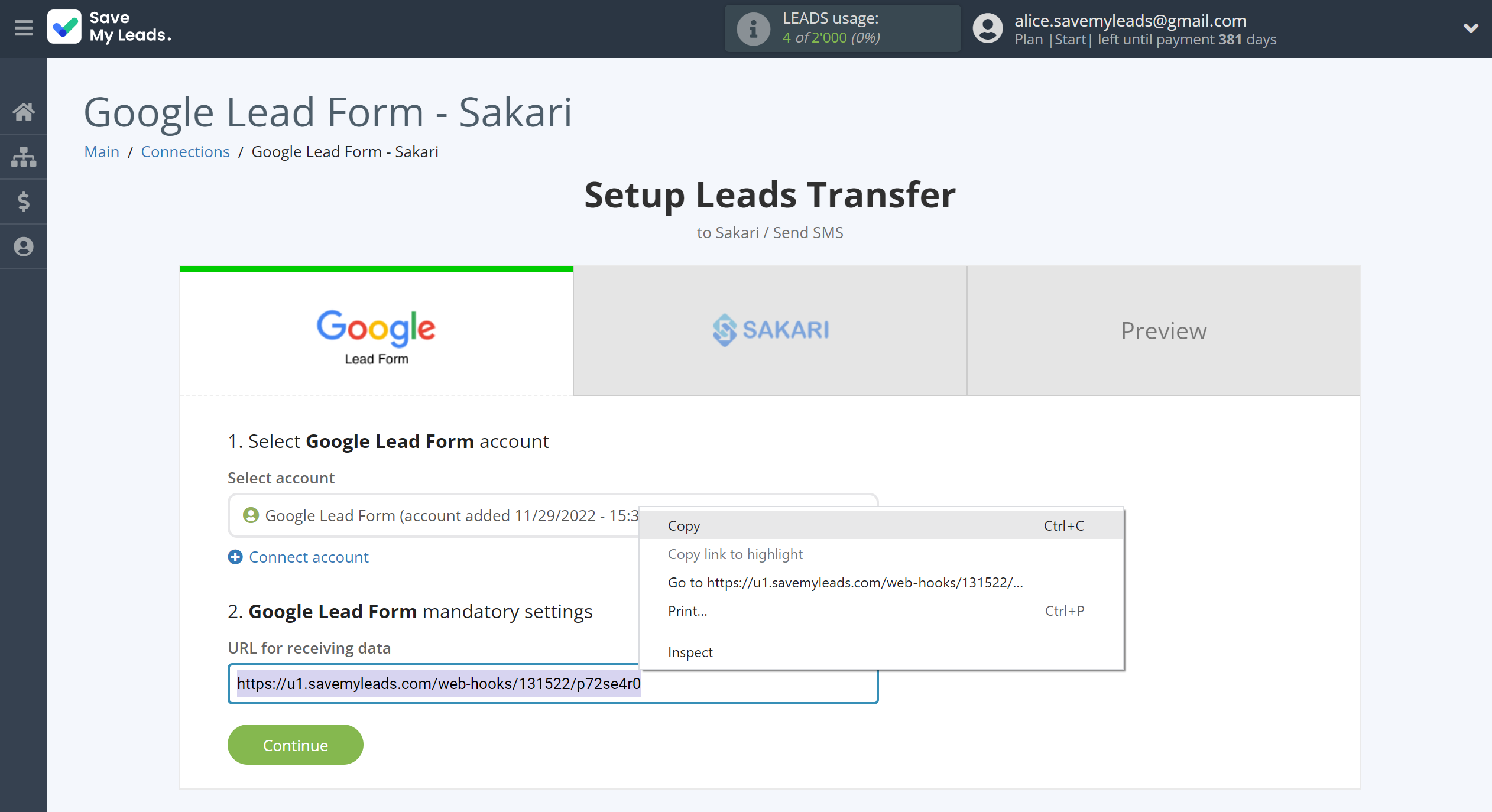How to Connect Google Lead Form with Sakari | Data Source account connection How to Connect Google Lead Form with Sakari | Data Source account connection