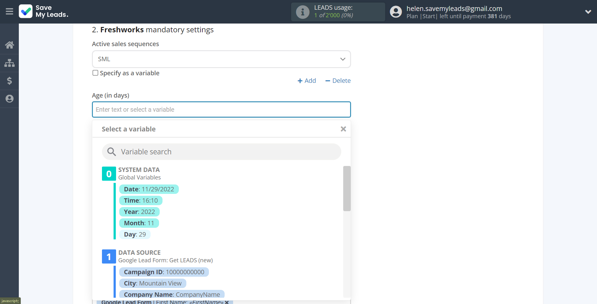 How to Connect Google Lead Form with Freshworks Create Deal | Assigning fields How to Connect Google Lead Form with Freshworks Create Deal | Assigning fields