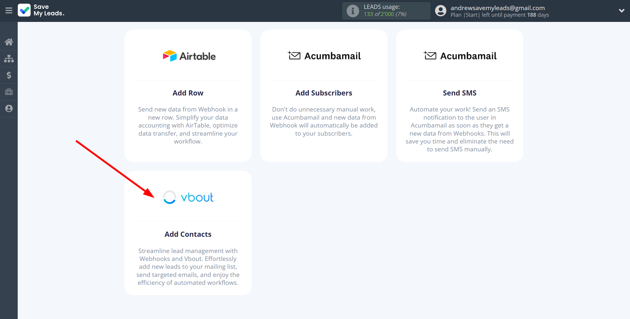 How to Connect Webhooks with Vbout Add Contacts | Data Destination system selection How to Connect Webhooks with Vbout Add Contacts | Data Destination system selection