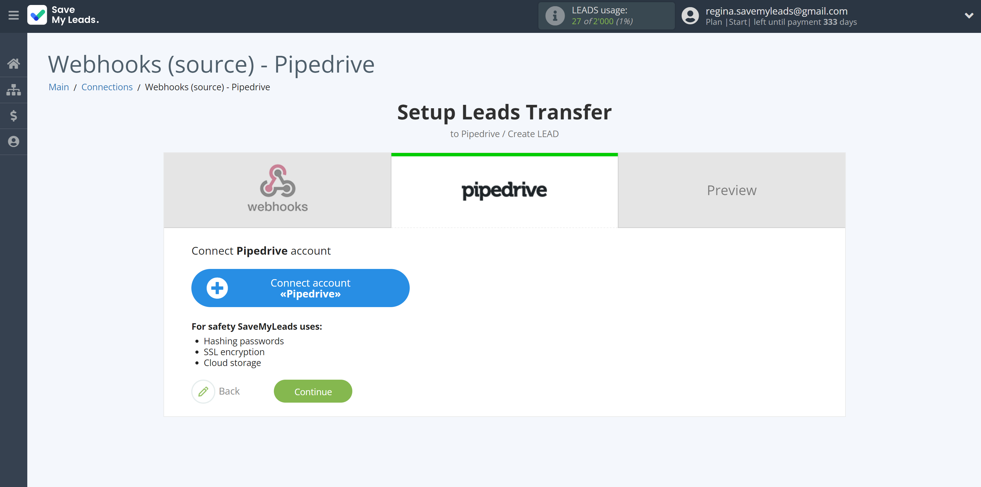 How to Connect Webhooks with Pipedrive Create Lead | Data Destination account connection How to Connect Webhooks with Pipedrive Create Lead | Data Destination account connection