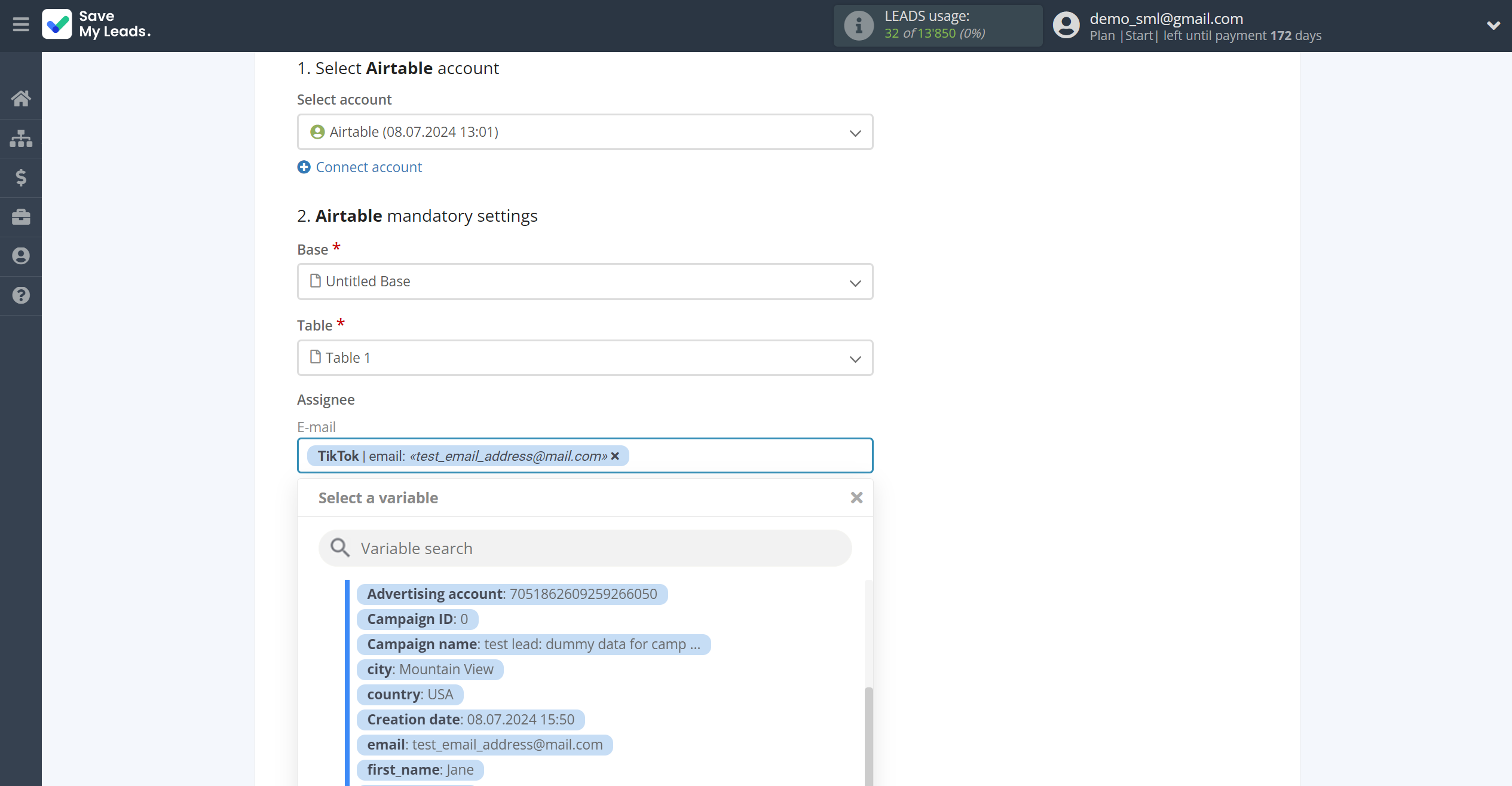 How to Connect TikTok with AirTable | Assigning fields How to Connect TikTok with AirTable | Assigning fields