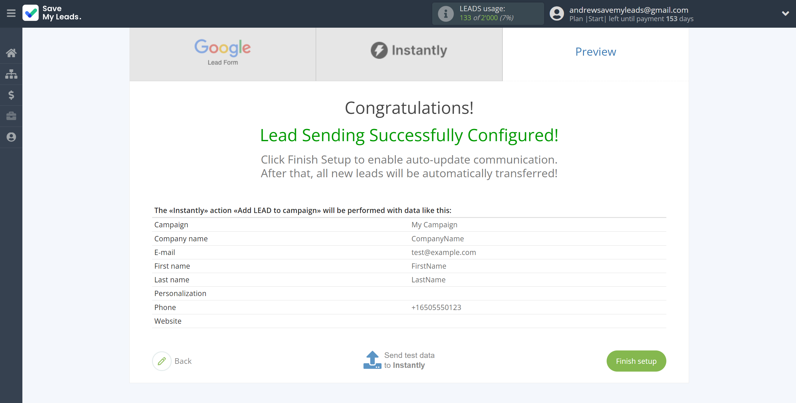 How to Connect Google Lead Form with Instantly Add lead to campaign | Test data How to Connect Google Lead Form with Instantly Add lead to campaign | Test data