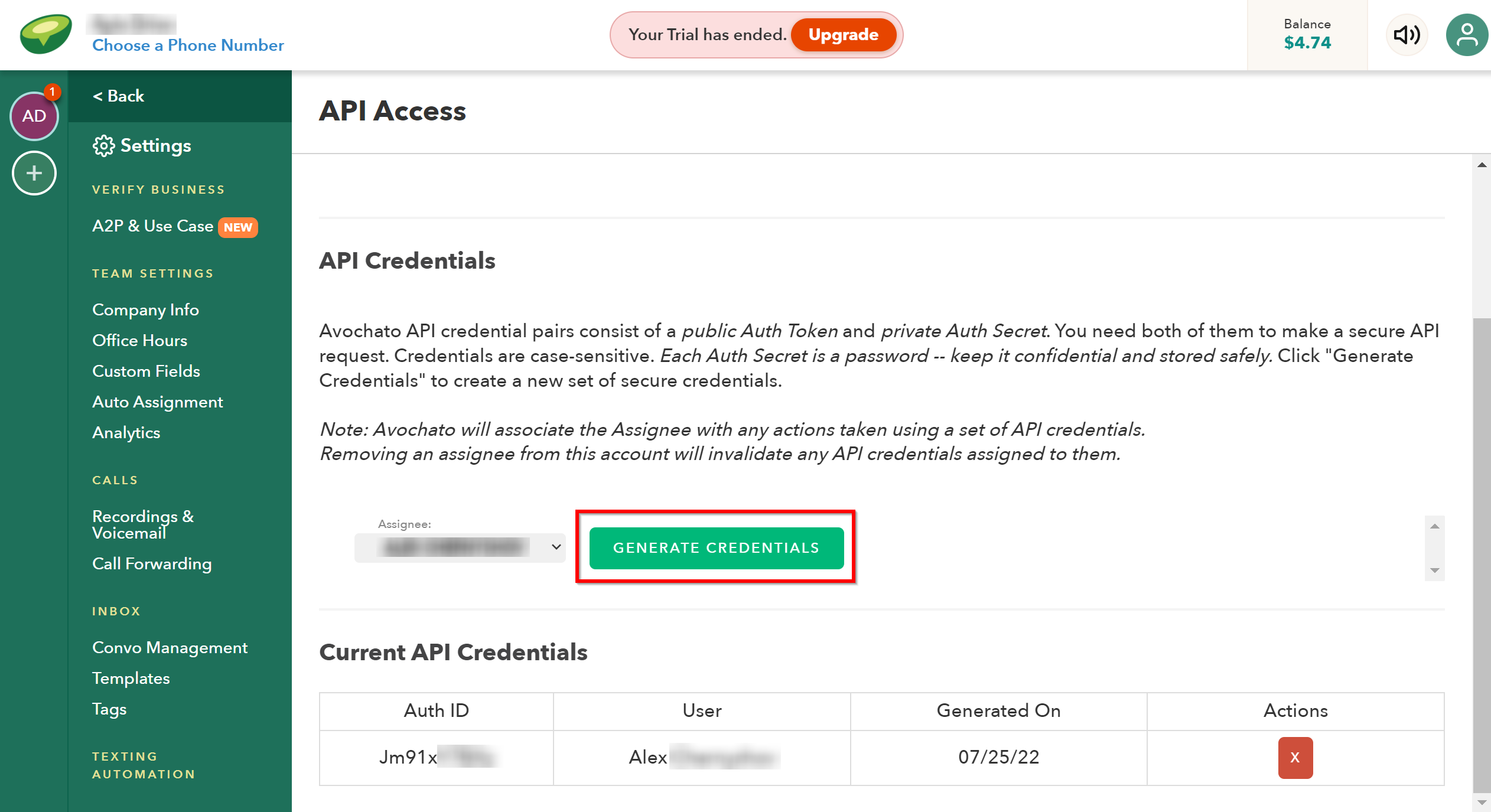 How to Connect Webhooks with Avochato | Data Destination account connection How to Connect Webhooks with Avochato | Data Destination account connection