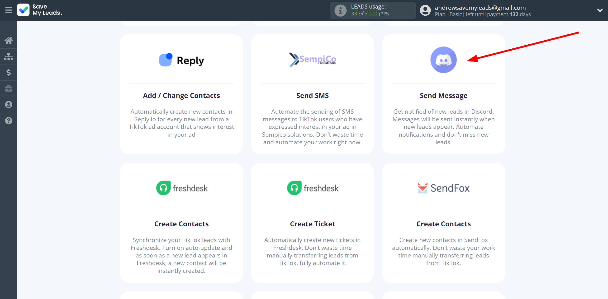 How to Connect TikTok with Discord | Data Destination system selection How to Connect TikTok with Discord | Data Destination system selection