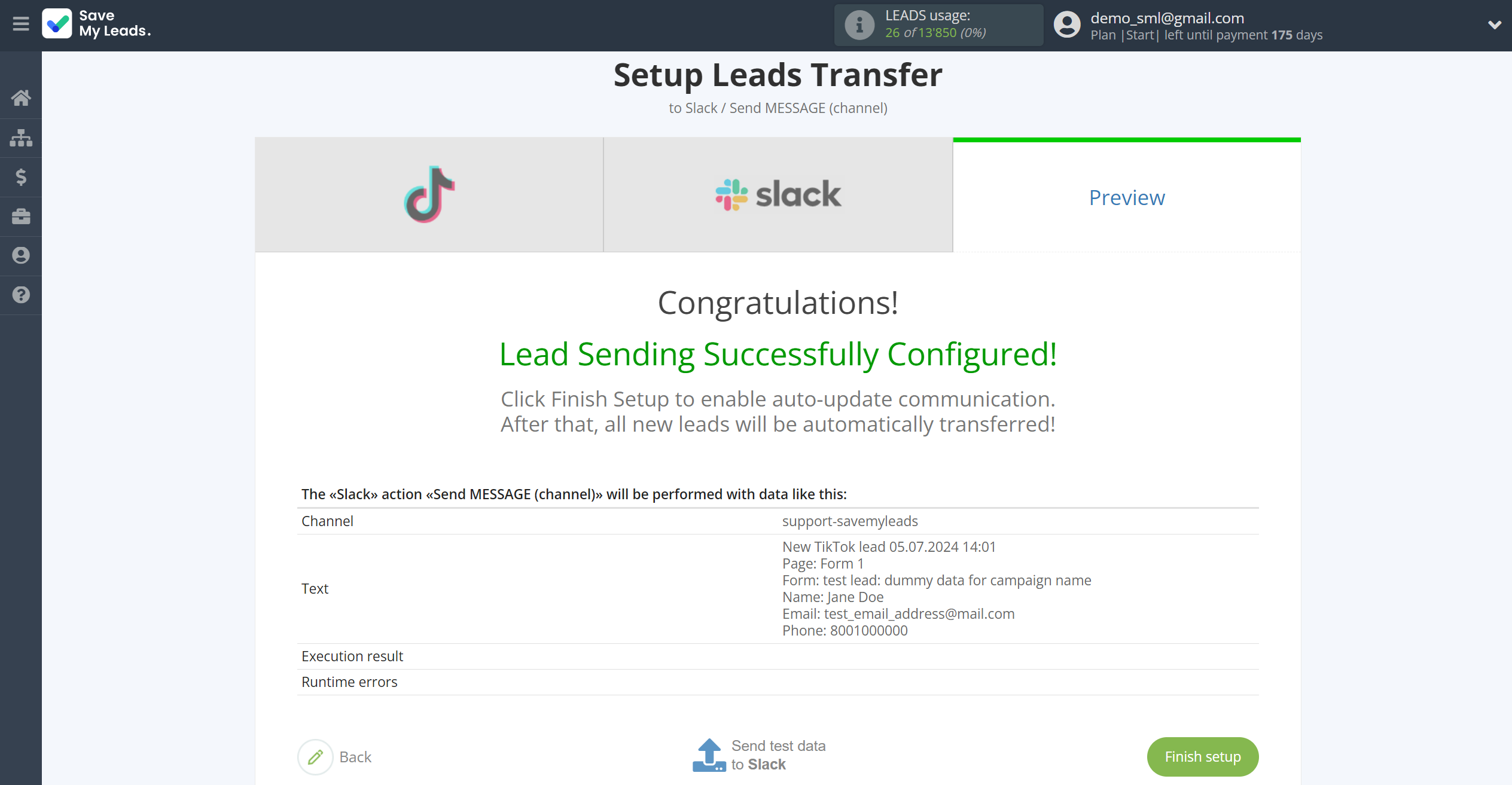 How to Connect TikTok with Slack Channel Notification | Test data How to Connect TikTok with Slack Channel Notification | Test data