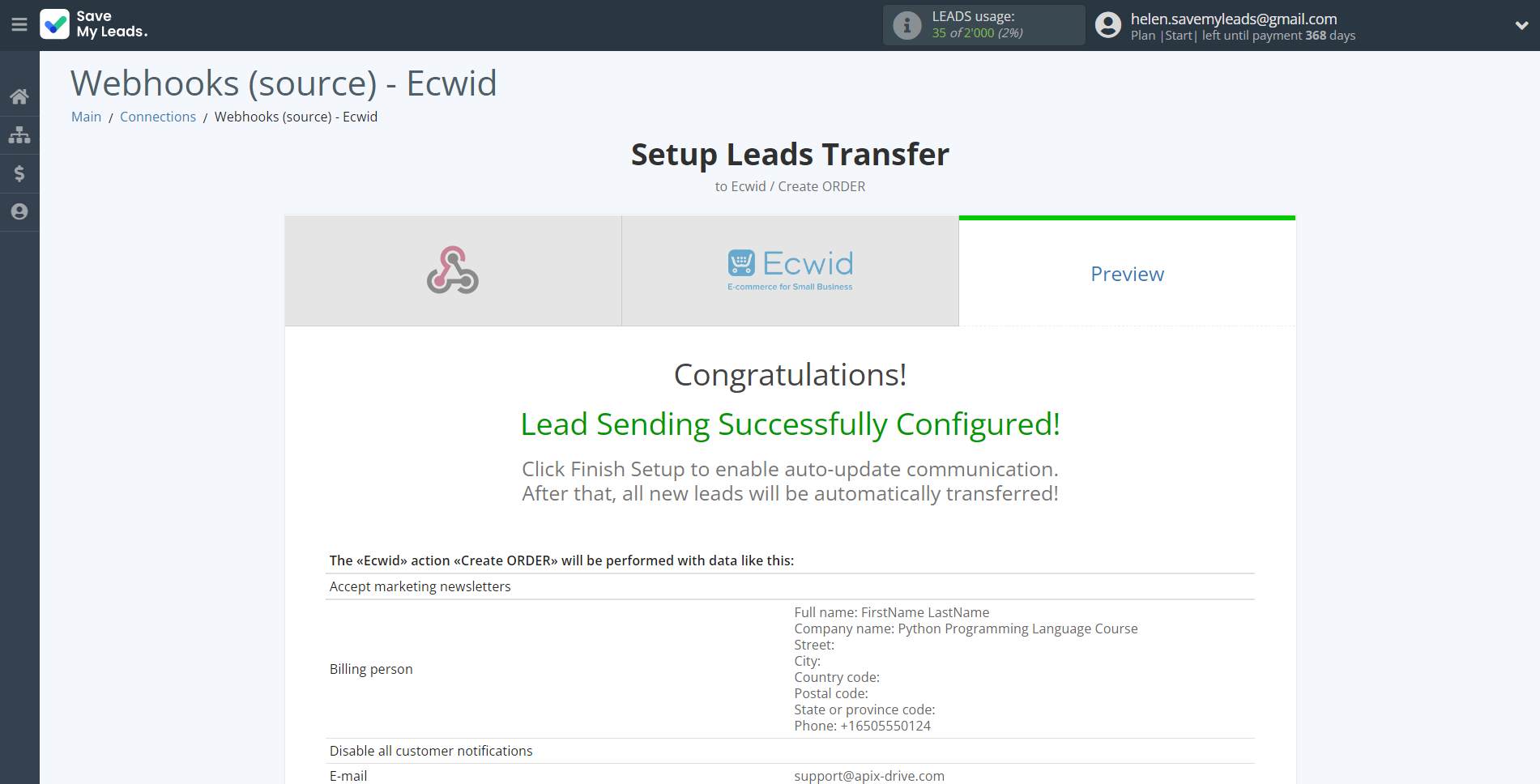 How to Connect Webhooks with Ecwid Create Order | Test data How to Connect Webhooks with Ecwid Create Order | Test data