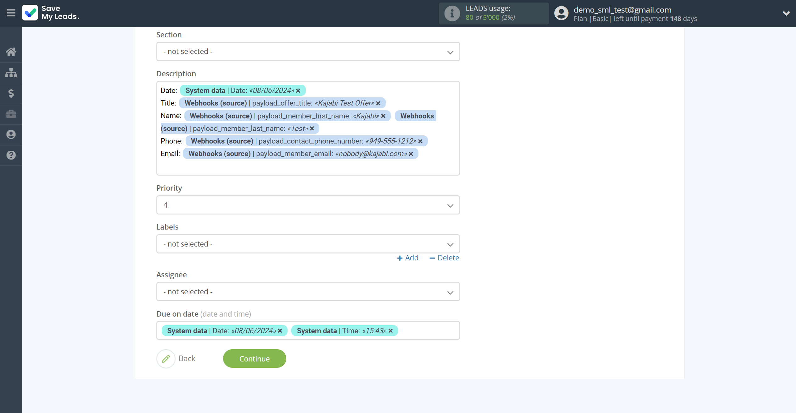 How to Connect Webhooks with Todoist | Assigning fields How to Connect Webhooks with Todoist | Assigning fields