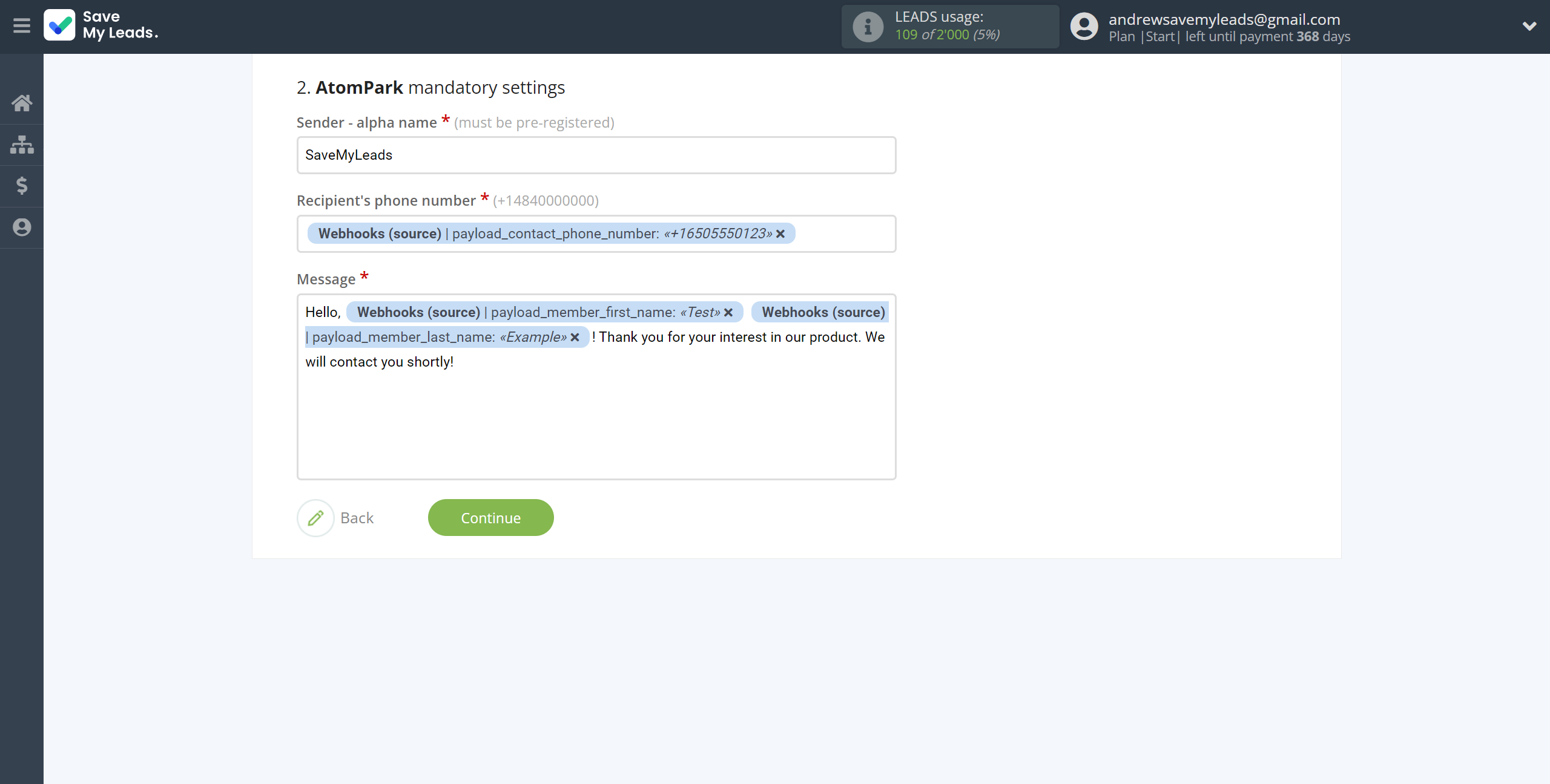 How to Connect Webhooks with AtomPark | Assigning fields How to Connect Webhooks with AtomPark | Assigning fields