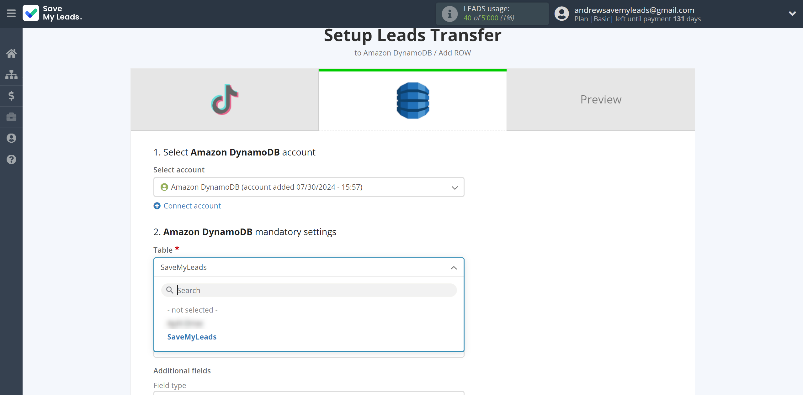How to Connect TikTok with Amazon DynamoDB | Assigning fields How to Connect TikTok with Amazon DynamoDB | Assigning fields