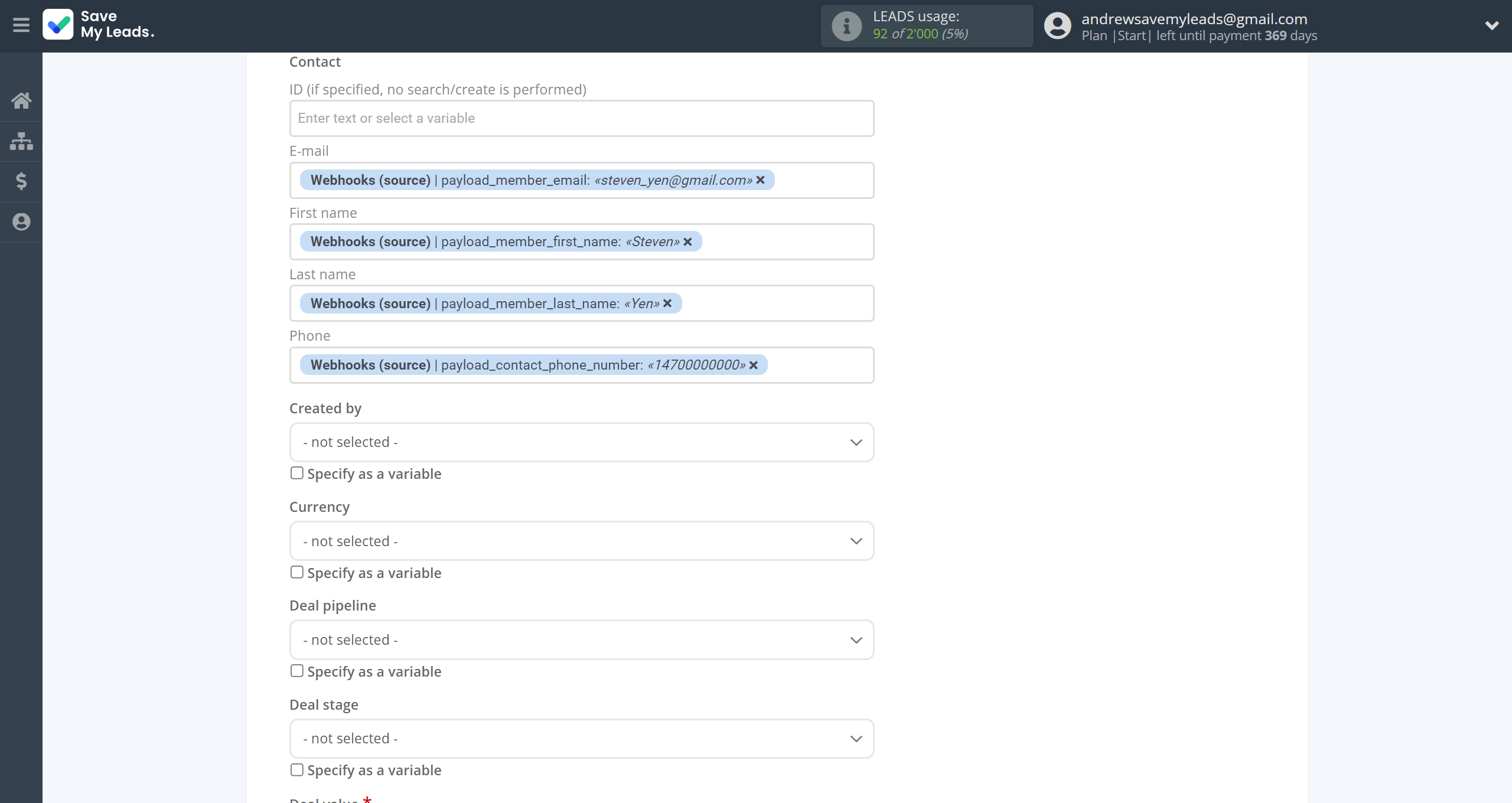 How to Connect Webhooks with Freshworks Create Deal | Assigning fields How to Connect Webhooks with Freshworks Create Deal | Assigning fields