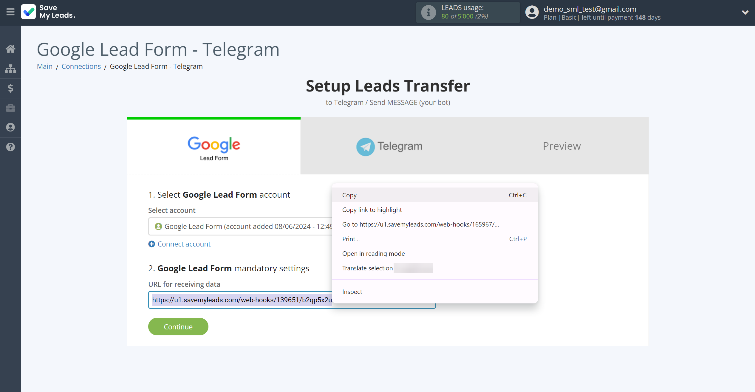 How to Connect Google Lead Form with Telegram (your bot) | Data Source account connection How to Connect Google Lead Form with Telegram (your bot) | Data Source account connection
