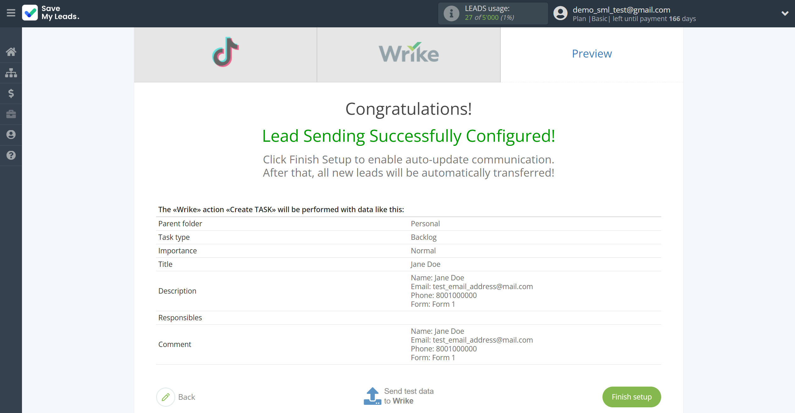 How to Connect TikTok with Wrike | Test data How to Connect TikTok with Wrike | Test data