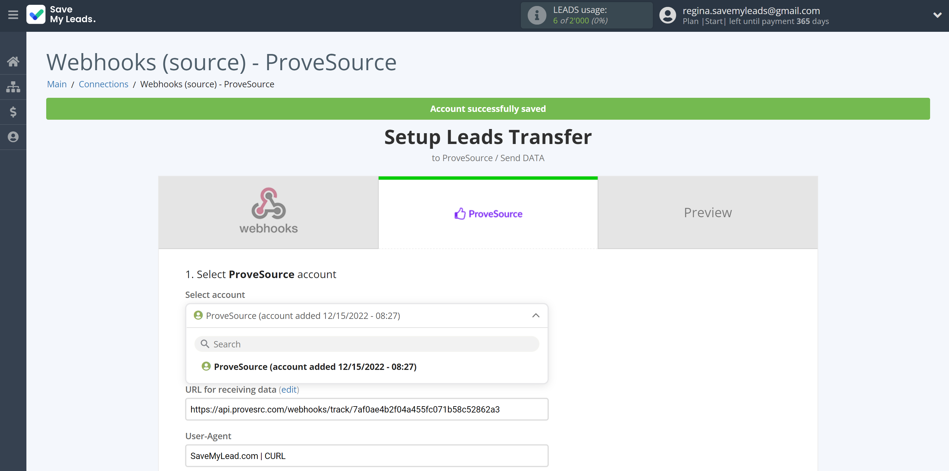 How to Connect Webhooks with ProveSource | Data Destination account selection How to Connect Webhooks with ProveSource | Data Destination account selection