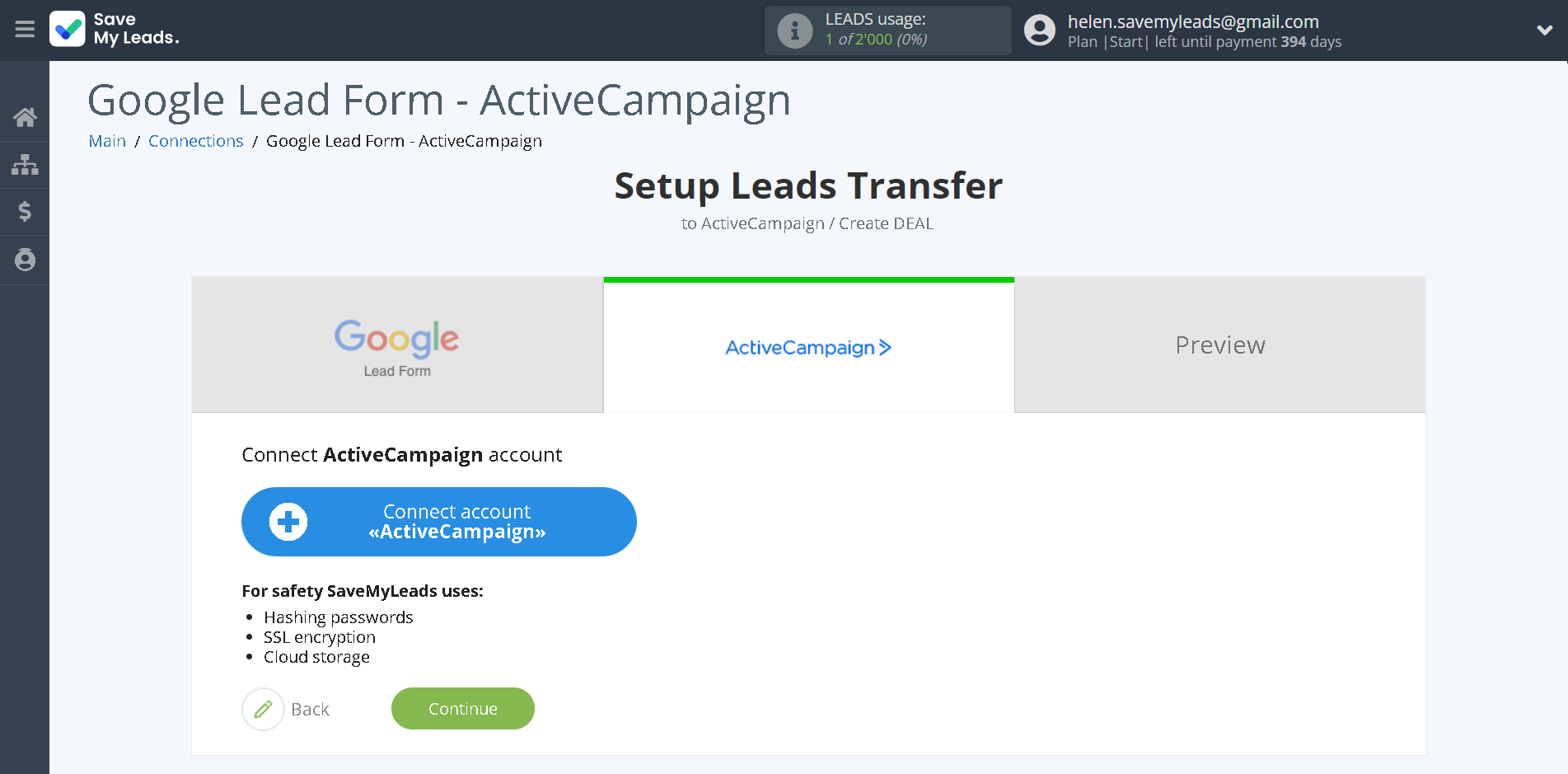 How to Connect Google Lead Form with ActiveCampaign Create Deal | Data Destination account connection How to Connect Google Lead Form with ActiveCampaign Create Deal | Data Destination account connection