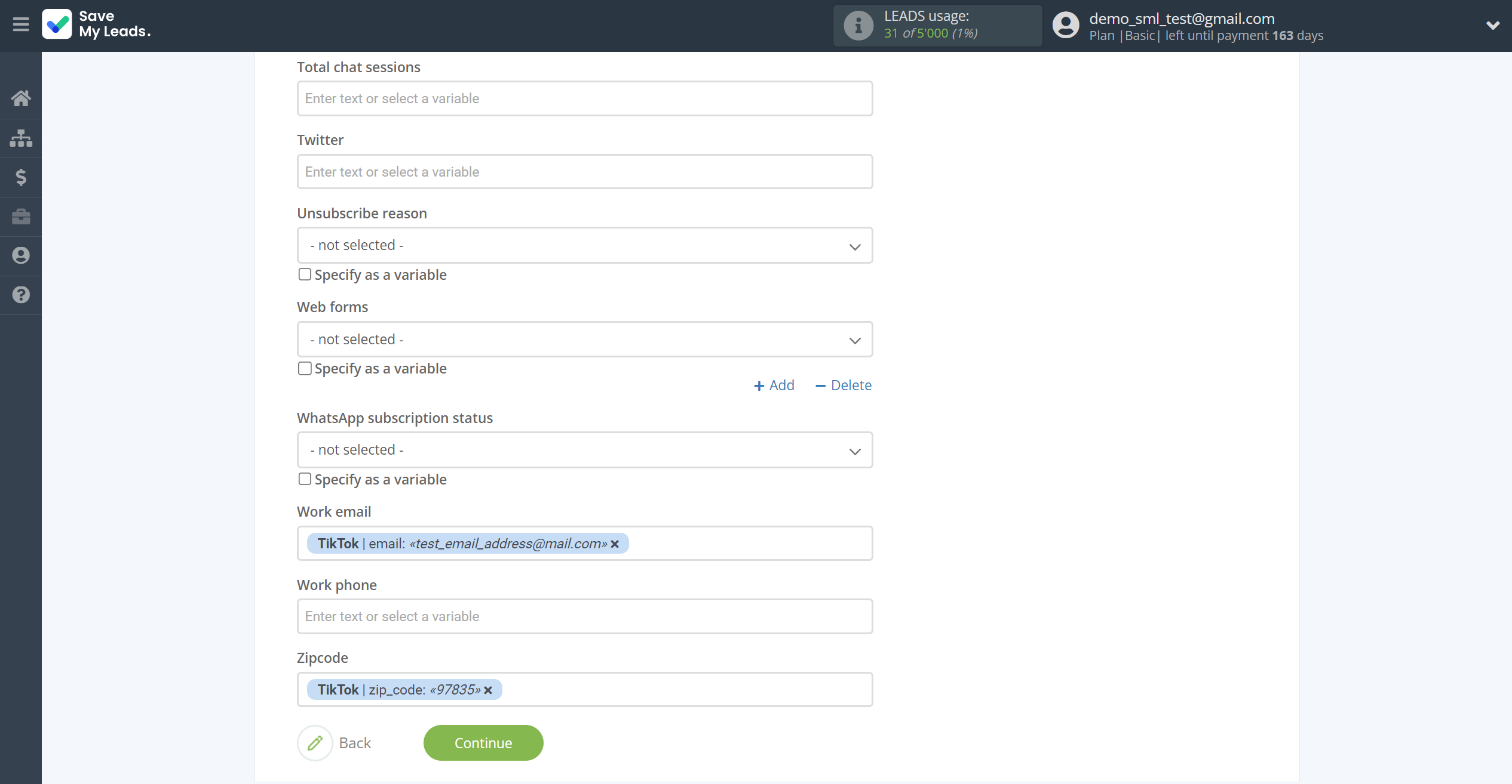 How to Connect TikTok with Freshworks Create Contacts | Assigning fields How to Connect TikTok with Freshworks Create Contacts | Assigning fields