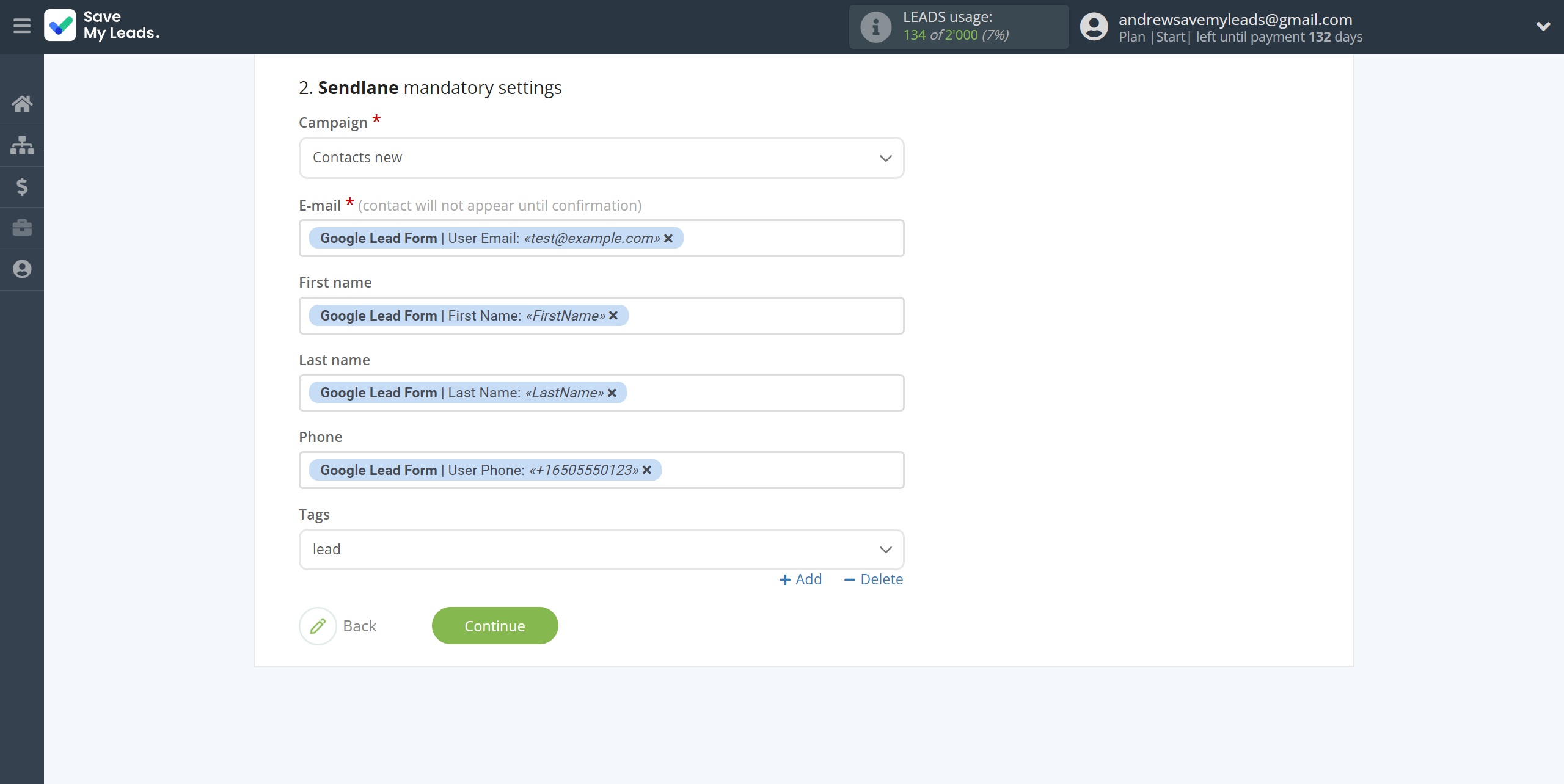 How to Connect Google Lead Form with Sendlane Add Contacts | Assigning fields How to Connect Google Lead Form with Sendlane Add Contacts | Assigning fields
