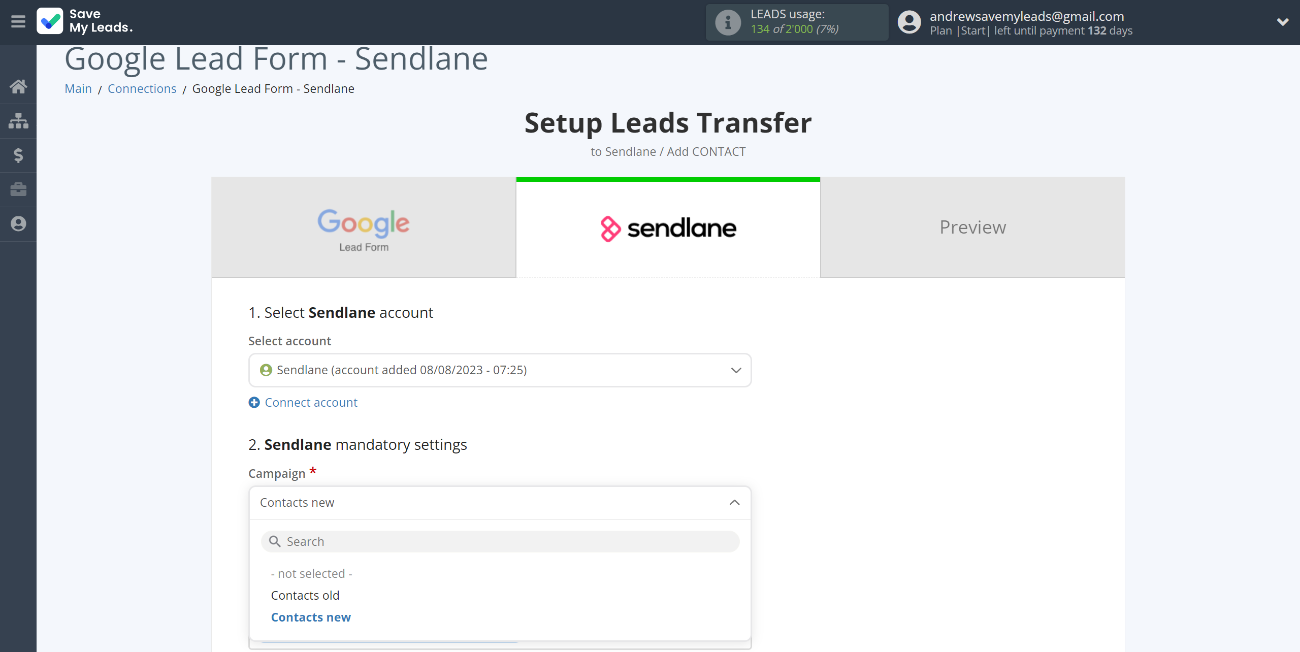 How to Connect Google Lead Form with Sendlane Add Contacts | Assigning fields How to Connect Google Lead Form with Sendlane Add Contacts | Assigning fields