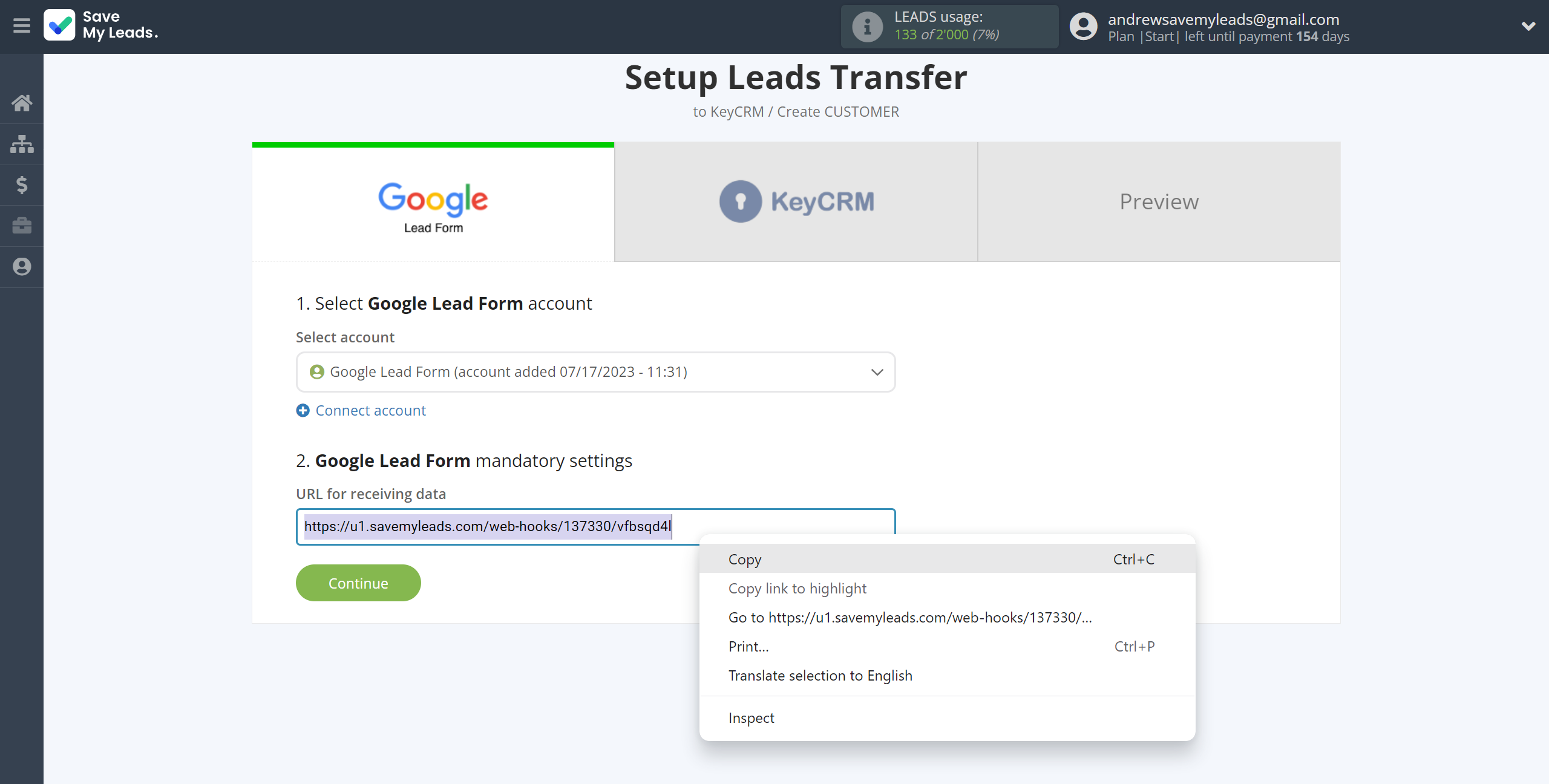 How to Connect Google Lead Form with KeyCRM Create Customer | Data Source account connection How to Connect Google Lead Form with KeyCRM Create Customer | Data Source account connection