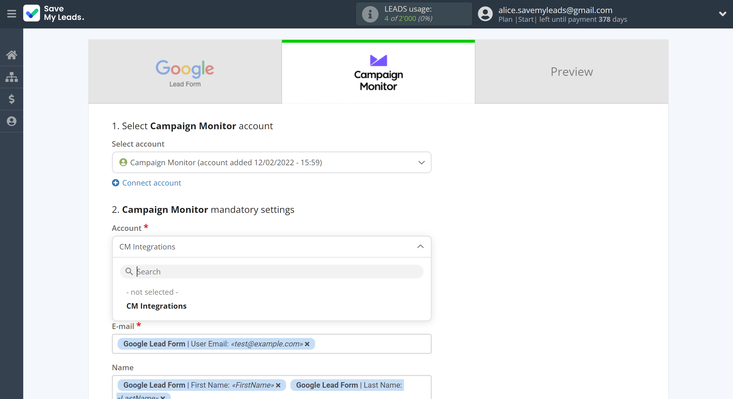 How to Connect Google Lead Form with Campaign Monitor | Assigning fields How to Connect Google Lead Form with Campaign Monitor | Assigning fields