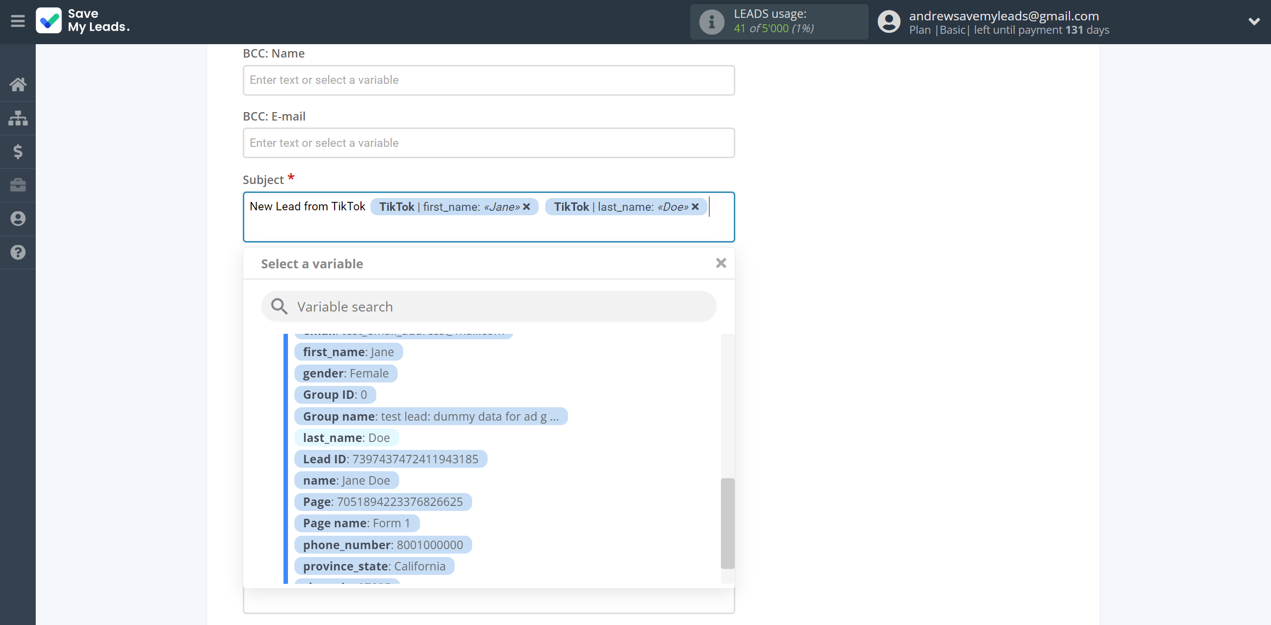 How to Connect TikTok with Amazon SES | Assigning fields How to Connect TikTok with Amazon SES | Assigning fields