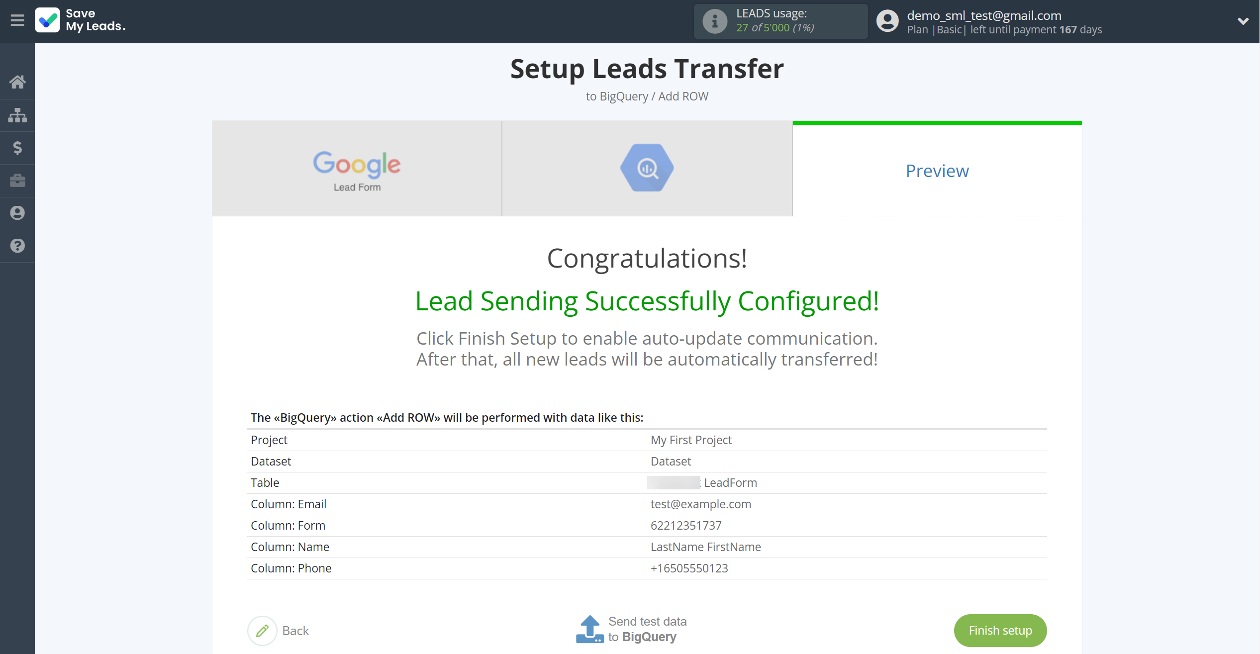 How to Connect Google Lead Form with BigQuery | Test data How to Connect Google Lead Form with BigQuery | Test data