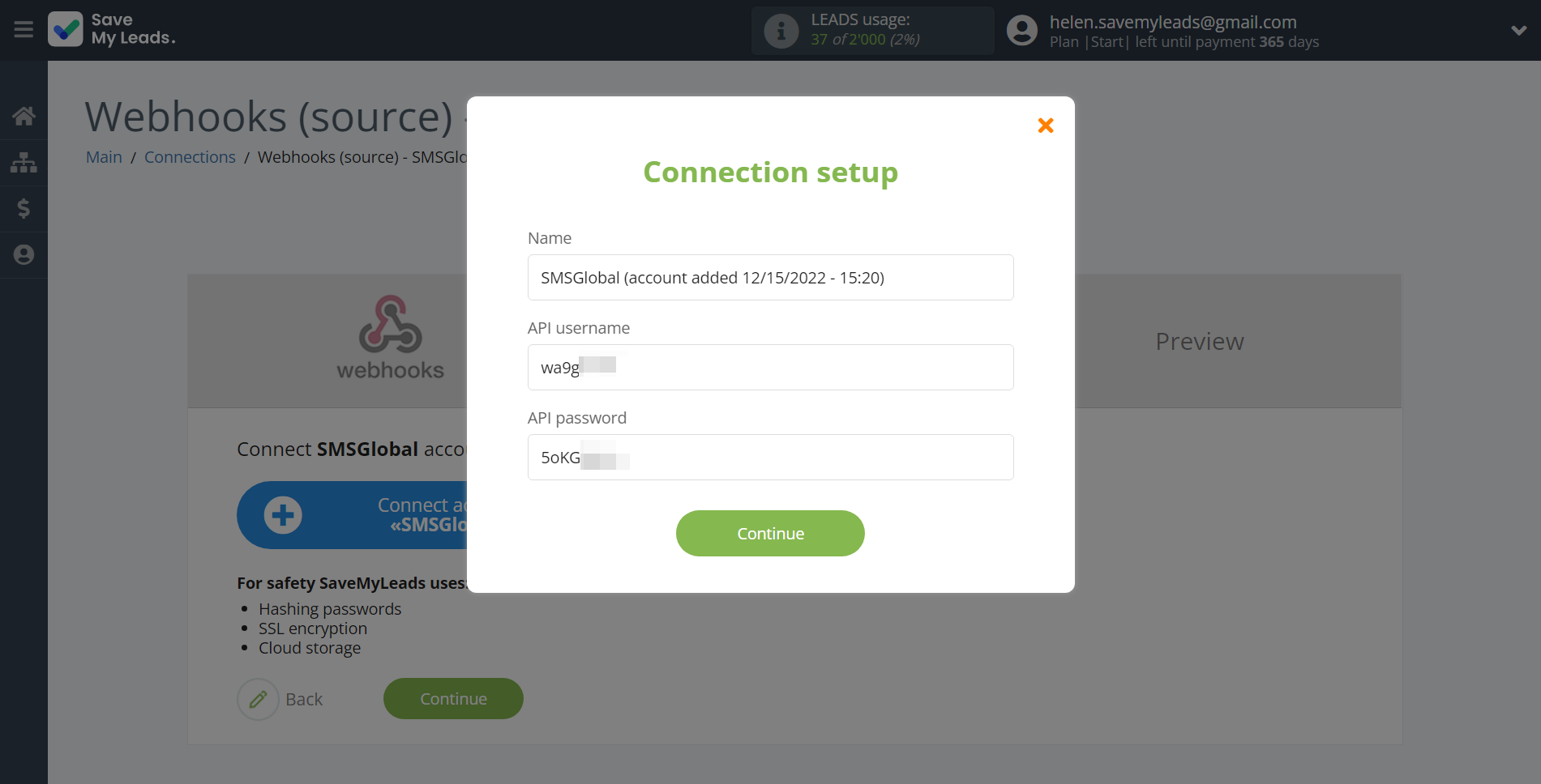 How to Connect Webhooks with SMSGlobal | Data Destination account connection How to Connect Webhooks with SMSGlobal | Data Destination account connection
