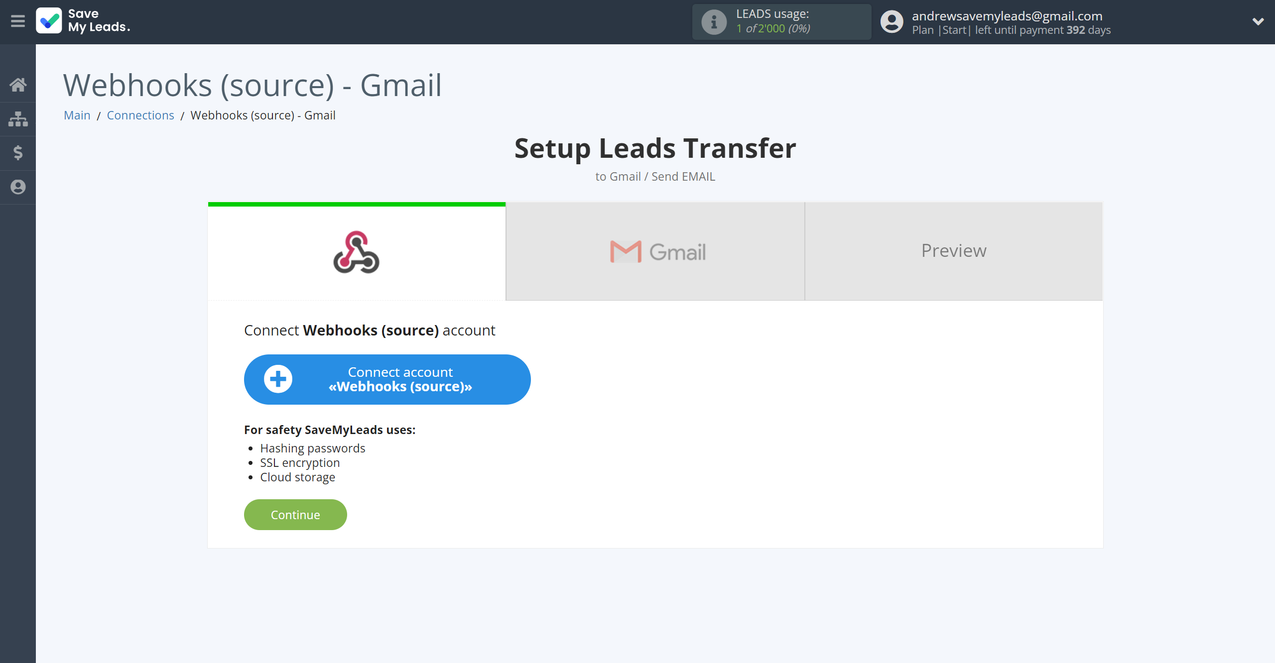 How to Connect Webhooks with Gmail | Data Source account connection How to Connect Webhooks with Gmail | Data Source account connection