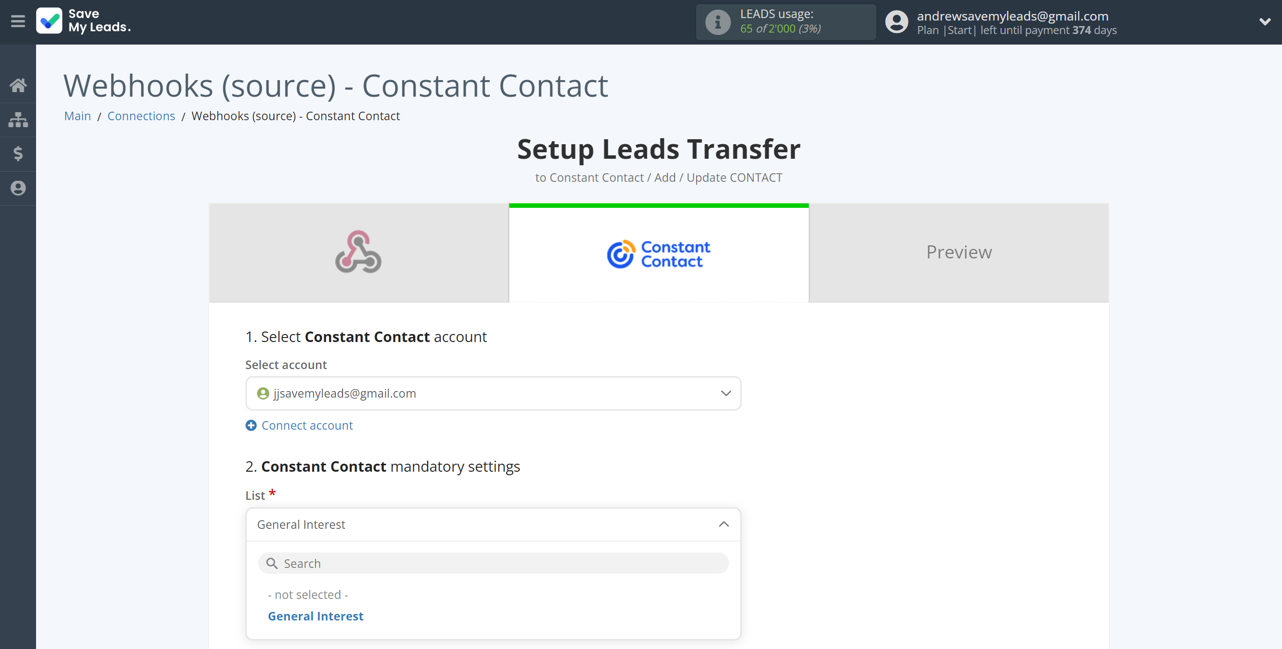 How to Connect Webhooks with Constant Contact | Assigning fields How to Connect Webhooks with Constant Contact | Assigning fields