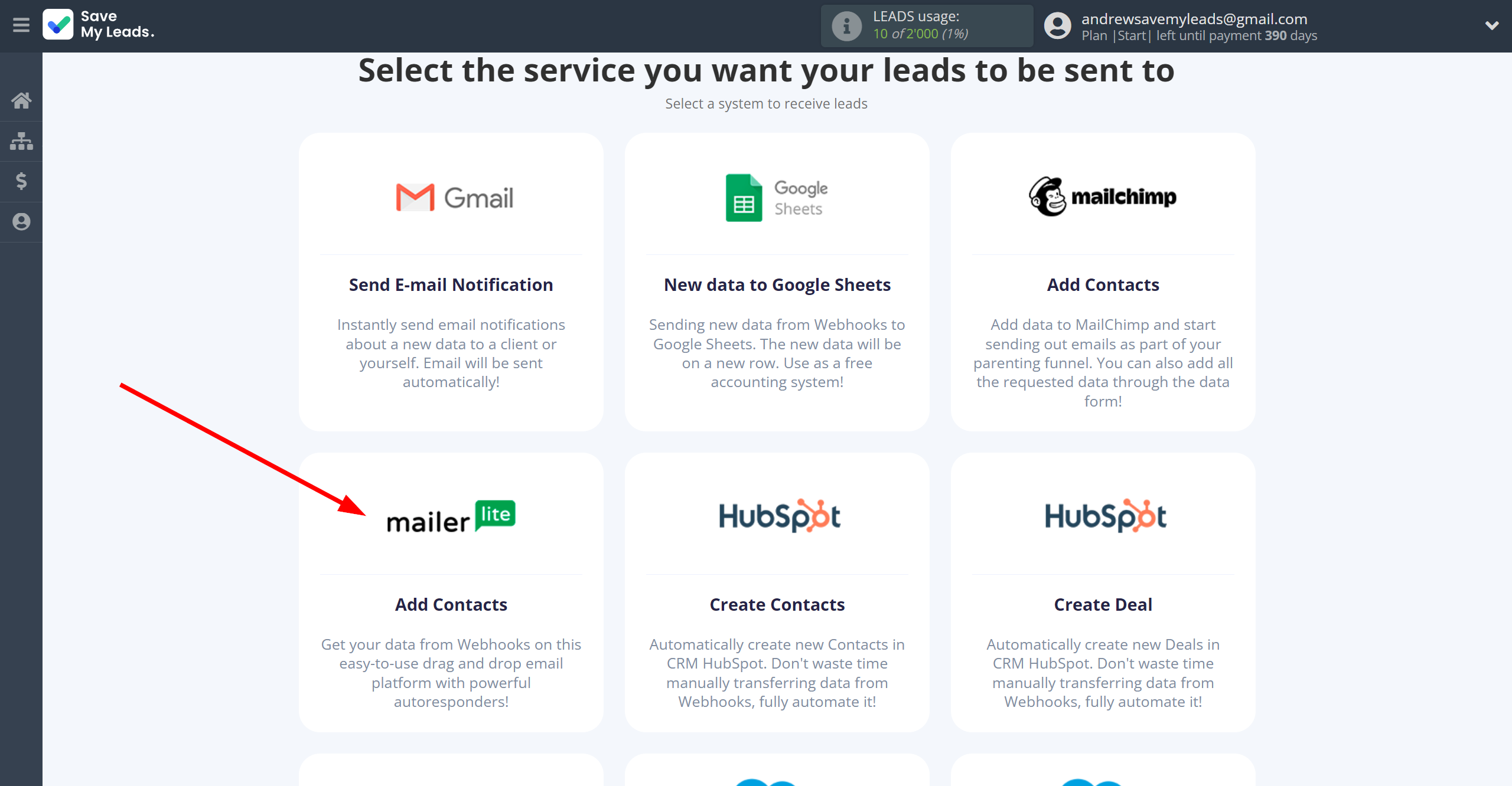 How to Connect Webhooks with MailerLite | Data Destination system selection How to Connect Webhooks with MailerLite | Data Destination system selection
