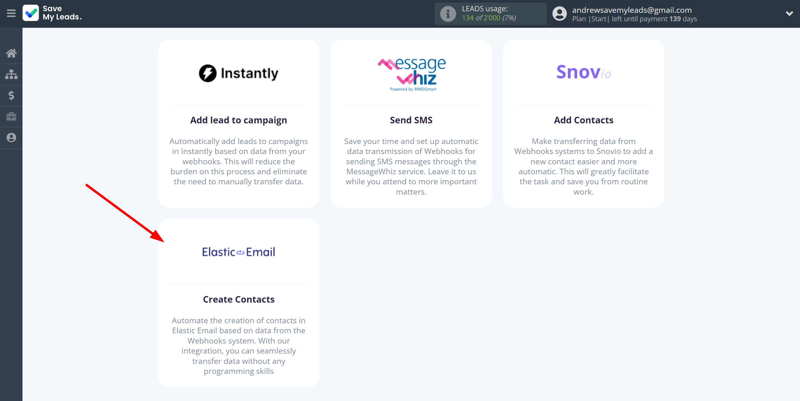 How to Connect Webhooks with Elastic Email Create Contacts | Data Destination system selection How to Connect Webhooks with Elastic Email Create Contacts | Data Destination system selection