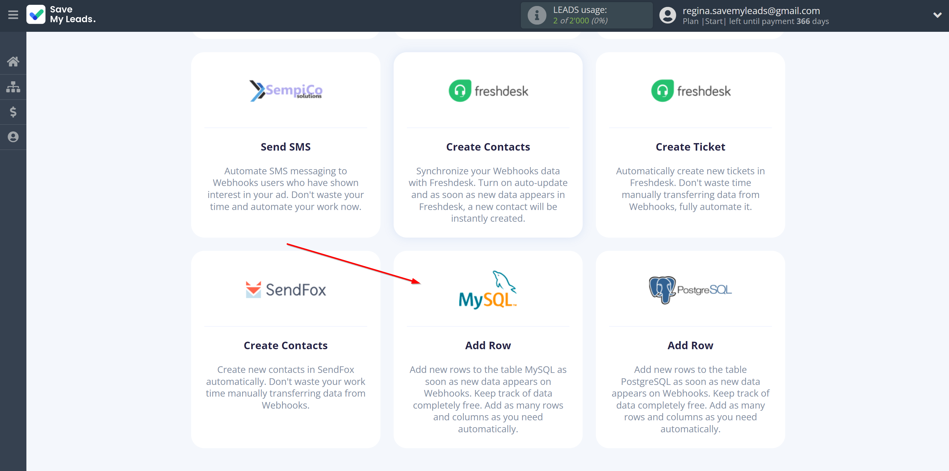How to Connect Webhooks with MySQL | Data Destination system selection How to Connect Webhooks with MySQL | Data Destination system selection