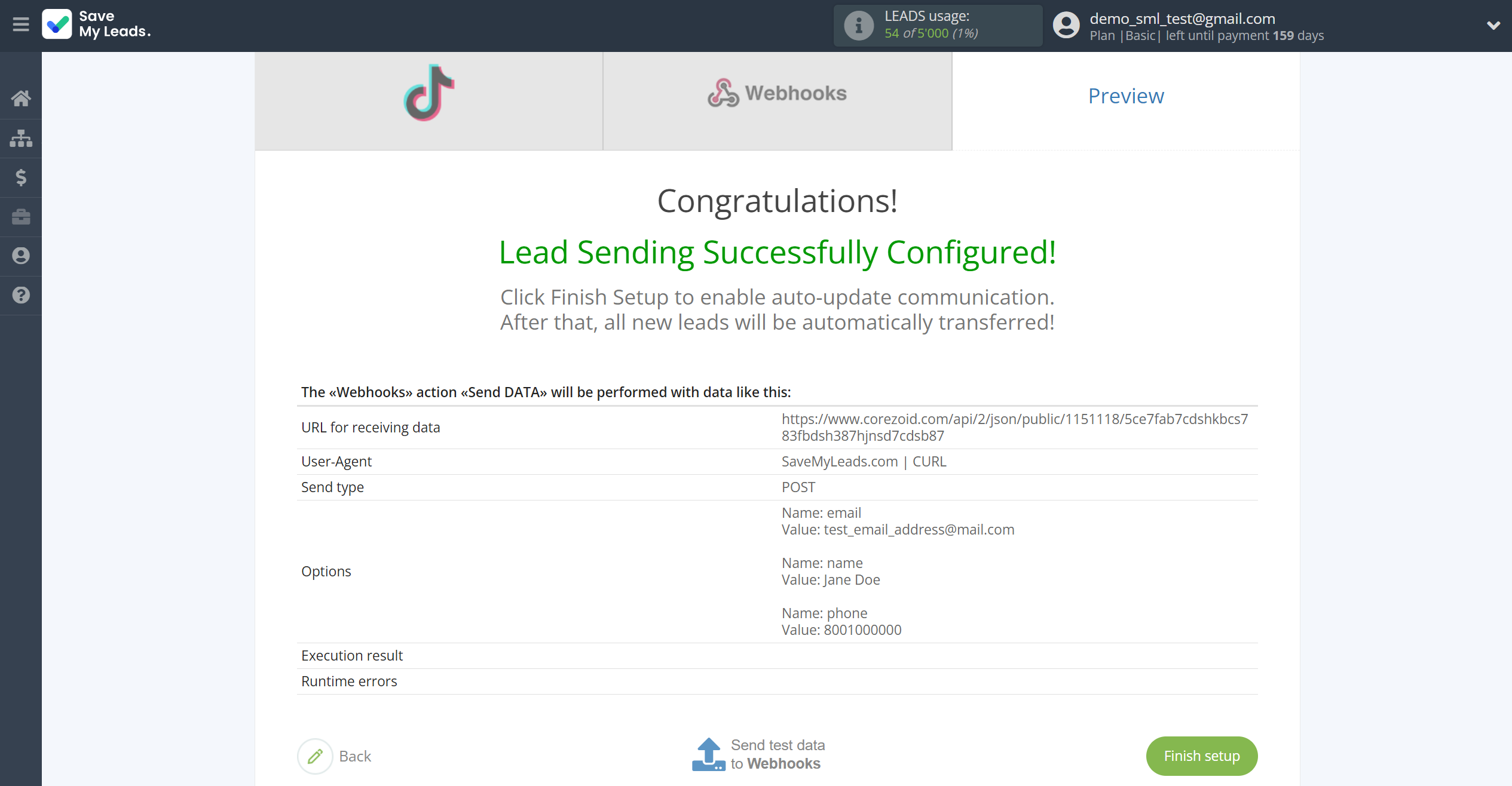 How to Connect TikTok with Webhooks | Test data How to Connect TikTok with Webhooks | Test data