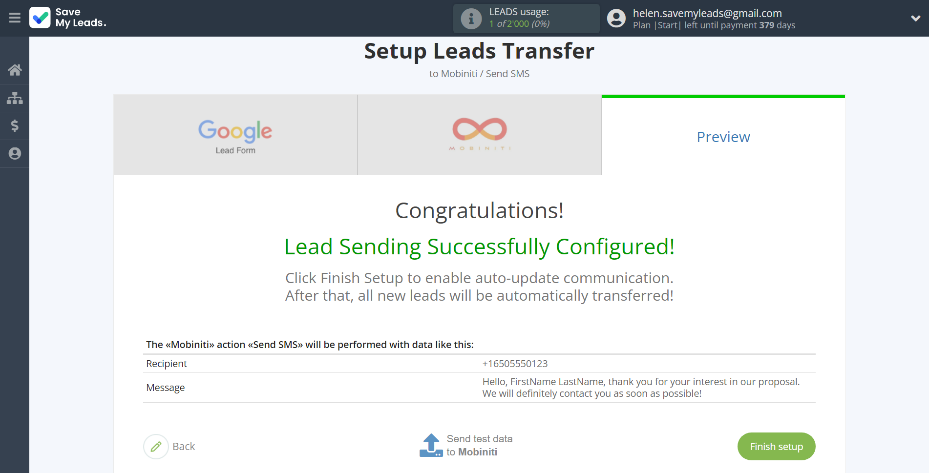 How to Connect Google Lead Form with Mobiniti | Test data How to Connect Google Lead Form with Mobiniti | Test data
