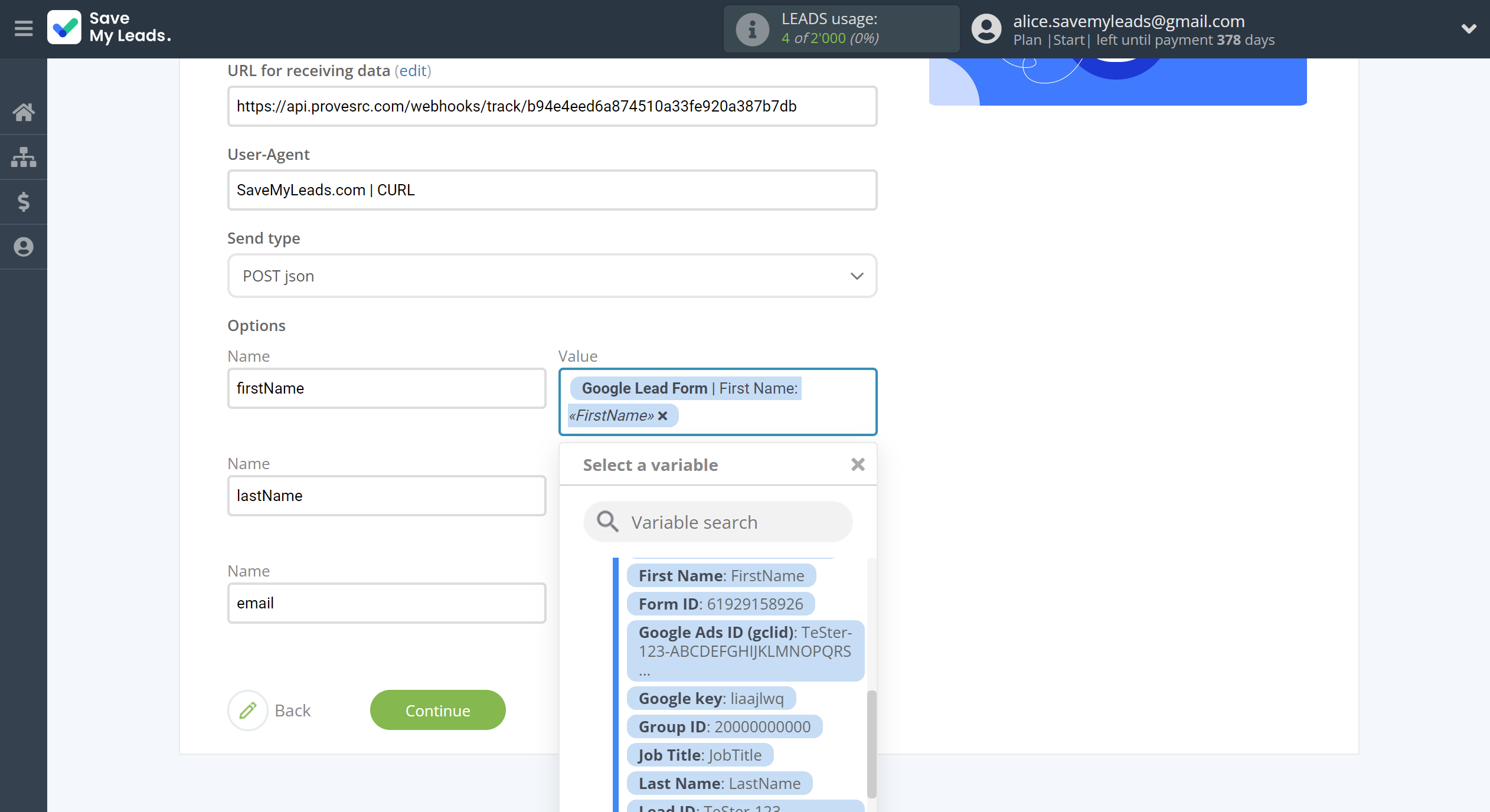 How to Connect Google Lead Form with ProveSource | Assigning fields How to Connect Google Lead Form with ProveSource | Assigning fields