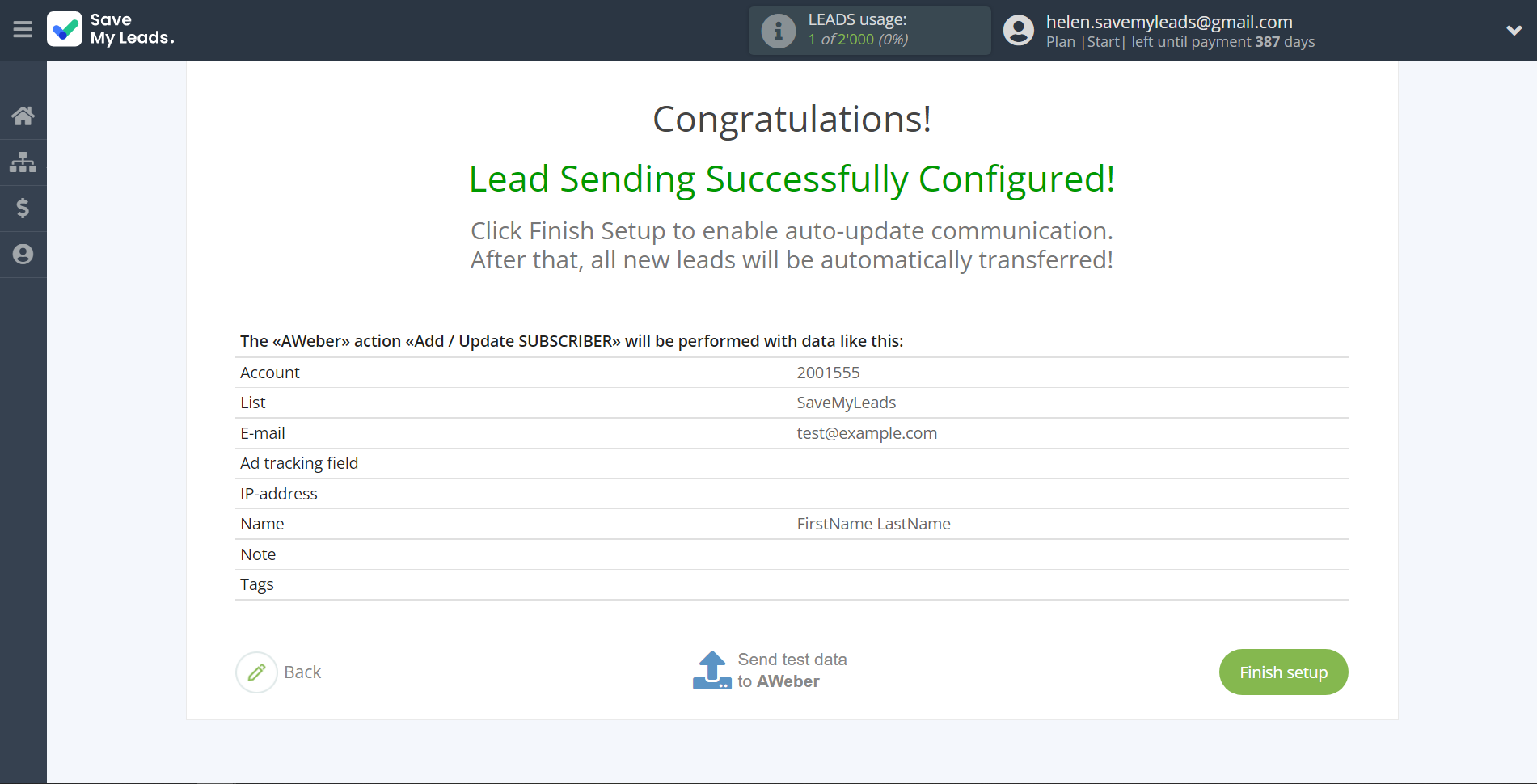 How to Connect Google Lead Form with AWeber | Test data How to Connect Google Lead Form with AWeber | Test data