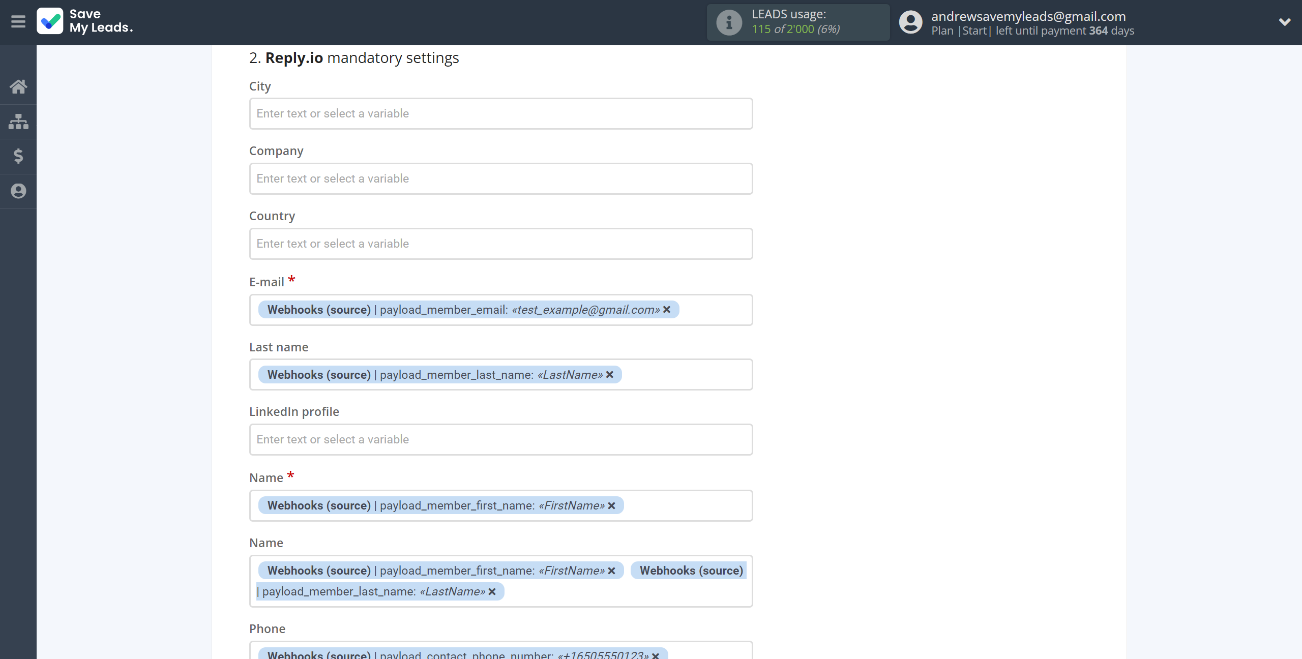 How to Connect Webhooks with Reply.io | Assigning fields How to Connect Webhooks with Reply.io | Assigning fields
