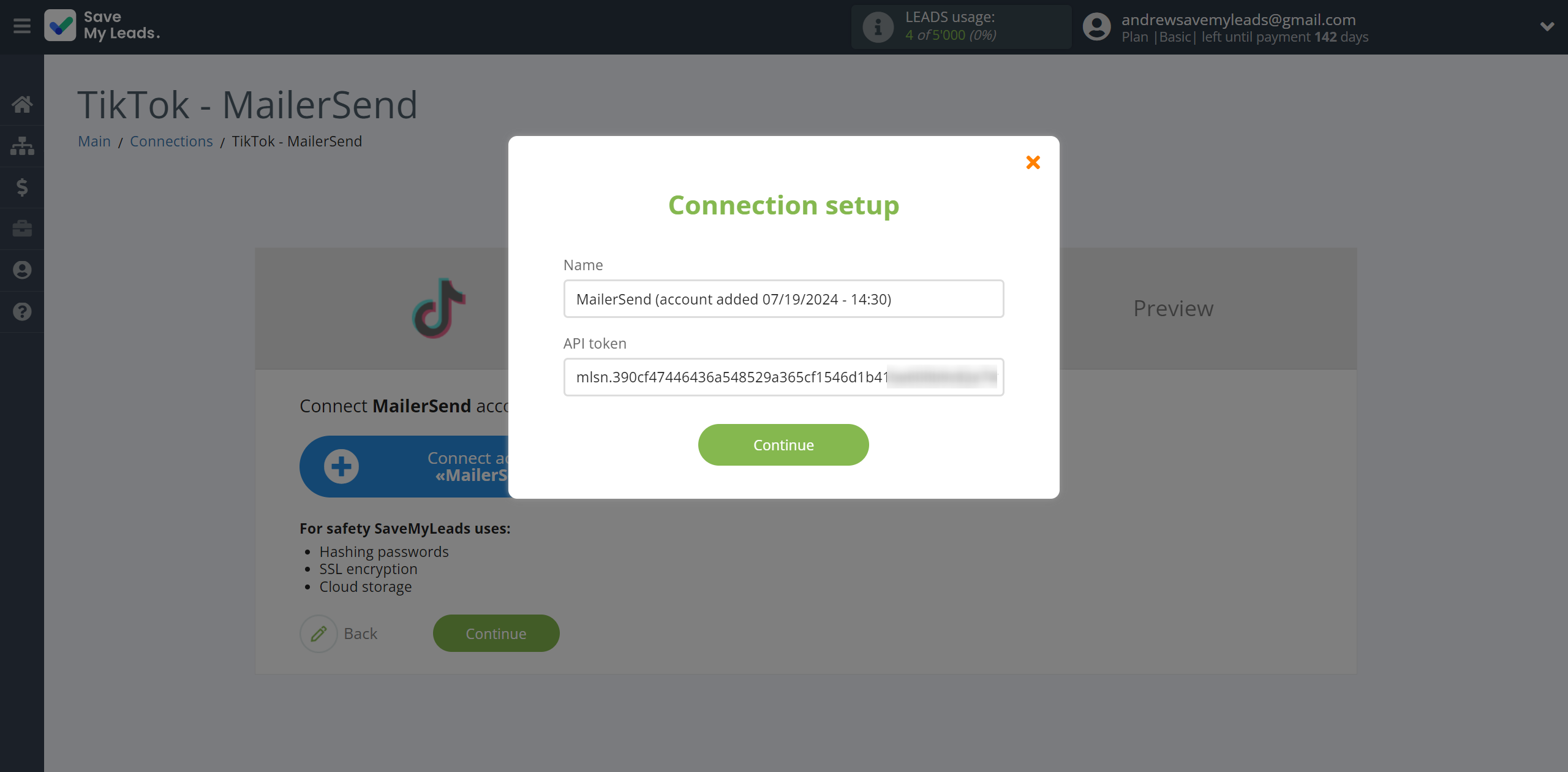 How to Connect TikTok with MailerSend Send Email | Data Destination account connection How to Connect TikTok with MailerSend Send Email | Data Destination account connection
