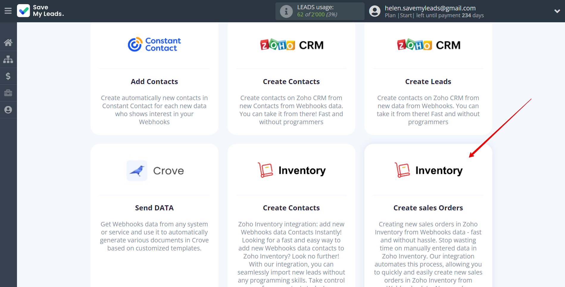 How to Connect Webhooks with Zoho Inventory Create sales Order | Data Destination system selection How to Connect Webhooks with Zoho Inventory Create sales Order | Data Destination system selection